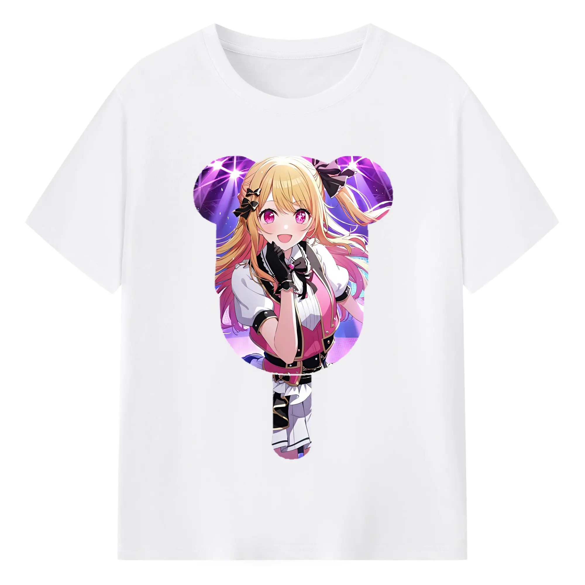 推しの子 グッズ,星野ルビー - 綿100％ 半袖Tシャツ ・ フロントプリント ・ 快適 通気性 ・ 日常使い 散歩 スポーツ用