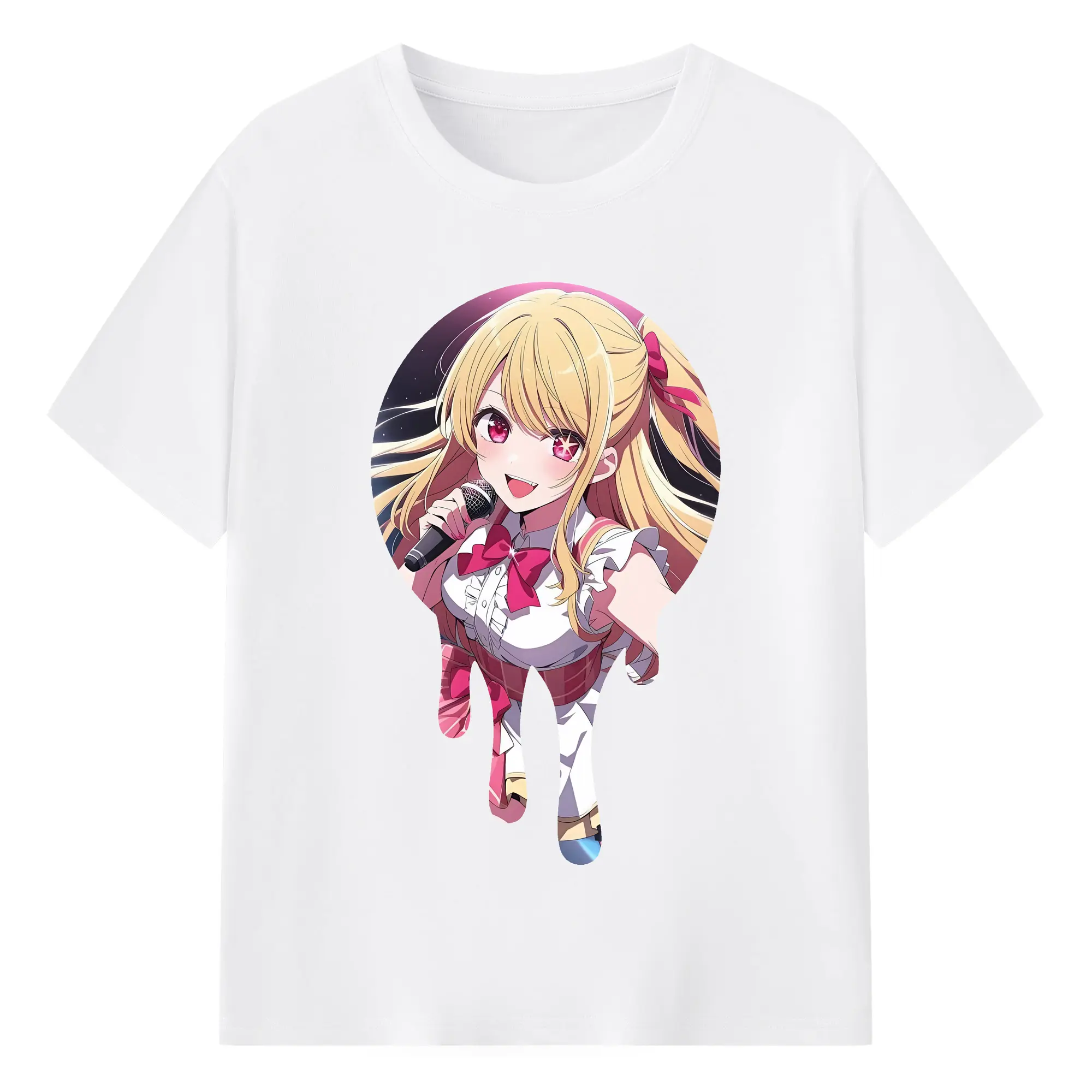 推しの子 グッズ,星野ルビー - 綿100％ 半袖Tシャツ ・ フロントプリント ・ 快適 通気性 ・ 日常使い 散歩 スポーツ用