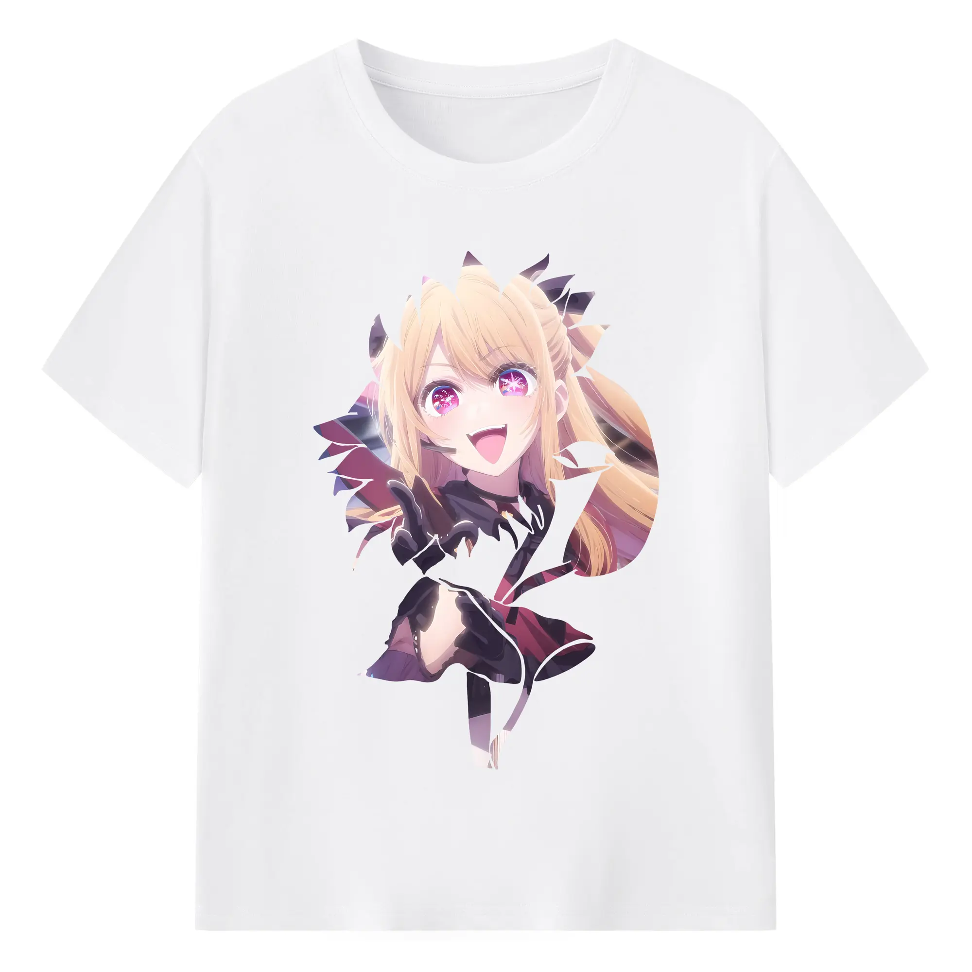 推しの子 グッズ,星野ルビー - 綿100％ 半袖Tシャツ ・ フロントプリント ・ 快適 通気性 ・ 日常使い 散歩 スポーツ用