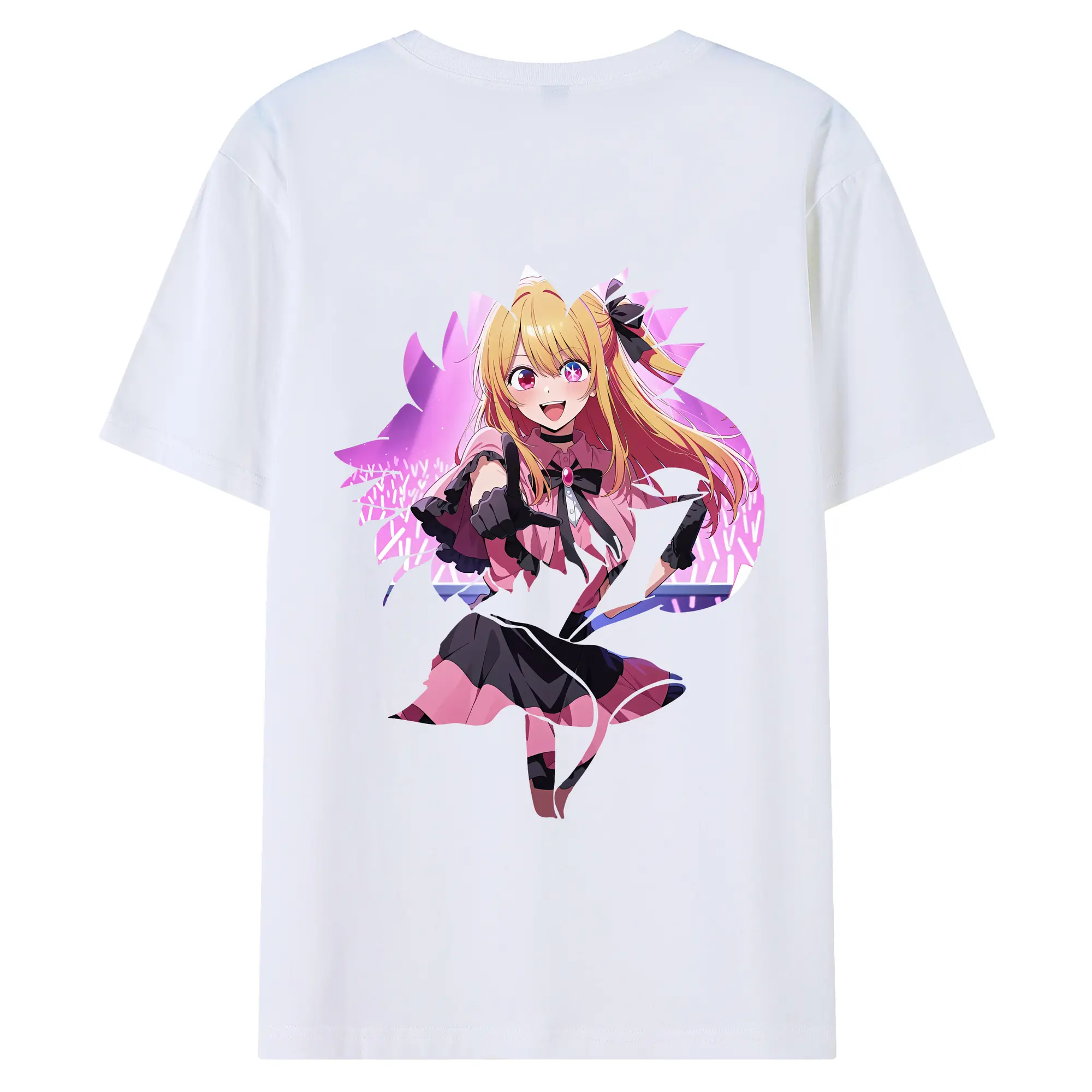 推しの子 グッズ,星野ルビー - 綿100％ 半袖Tシャツ ・ バックプリント ・ 快適 通気性 ・ 日常使い 散歩 スポーツ用