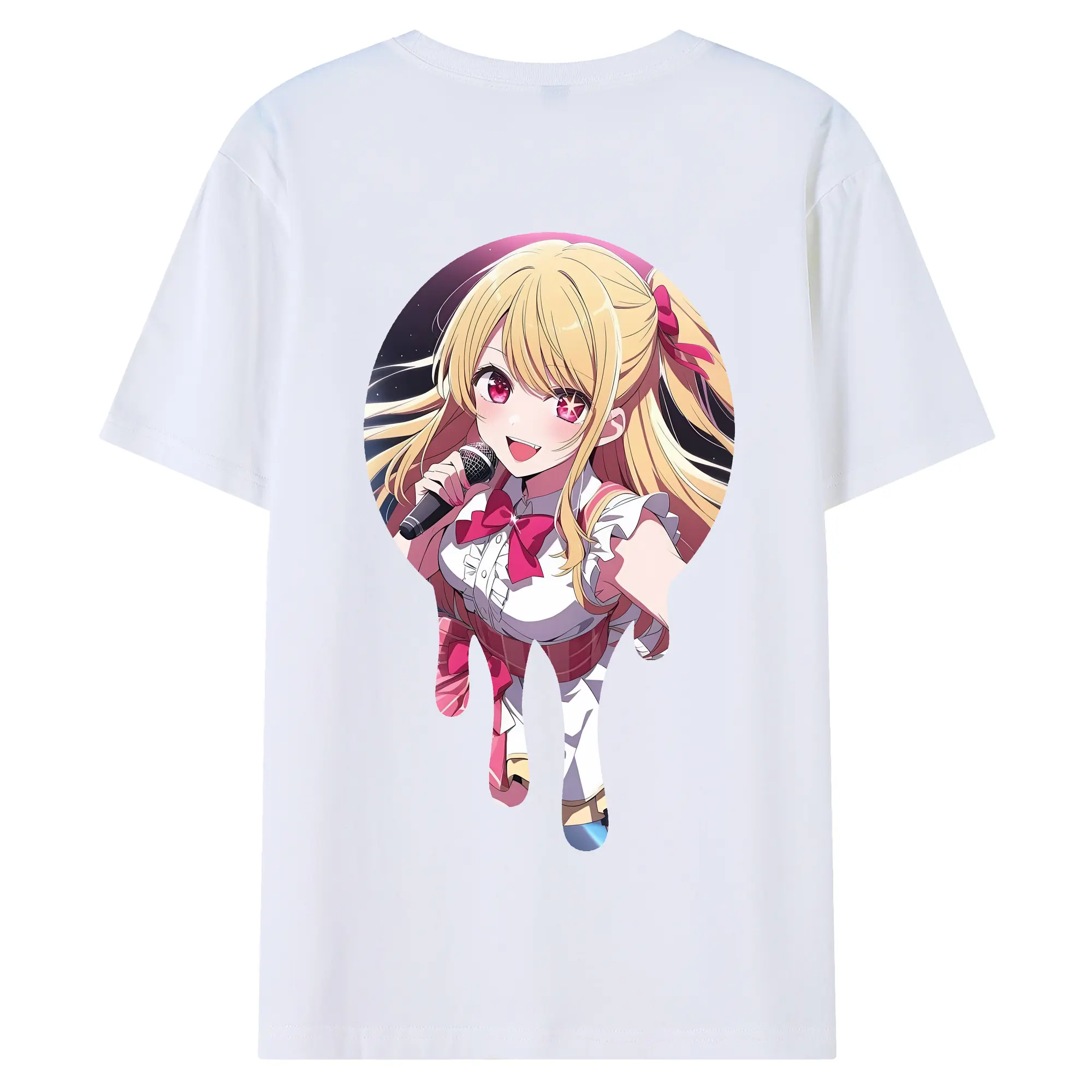 推しの子 グッズ,星野ルビー - 綿100％ 半袖Tシャツ ・ バックプリント ・ 快適 通気性 ・ 日常使い 散歩 スポーツ用