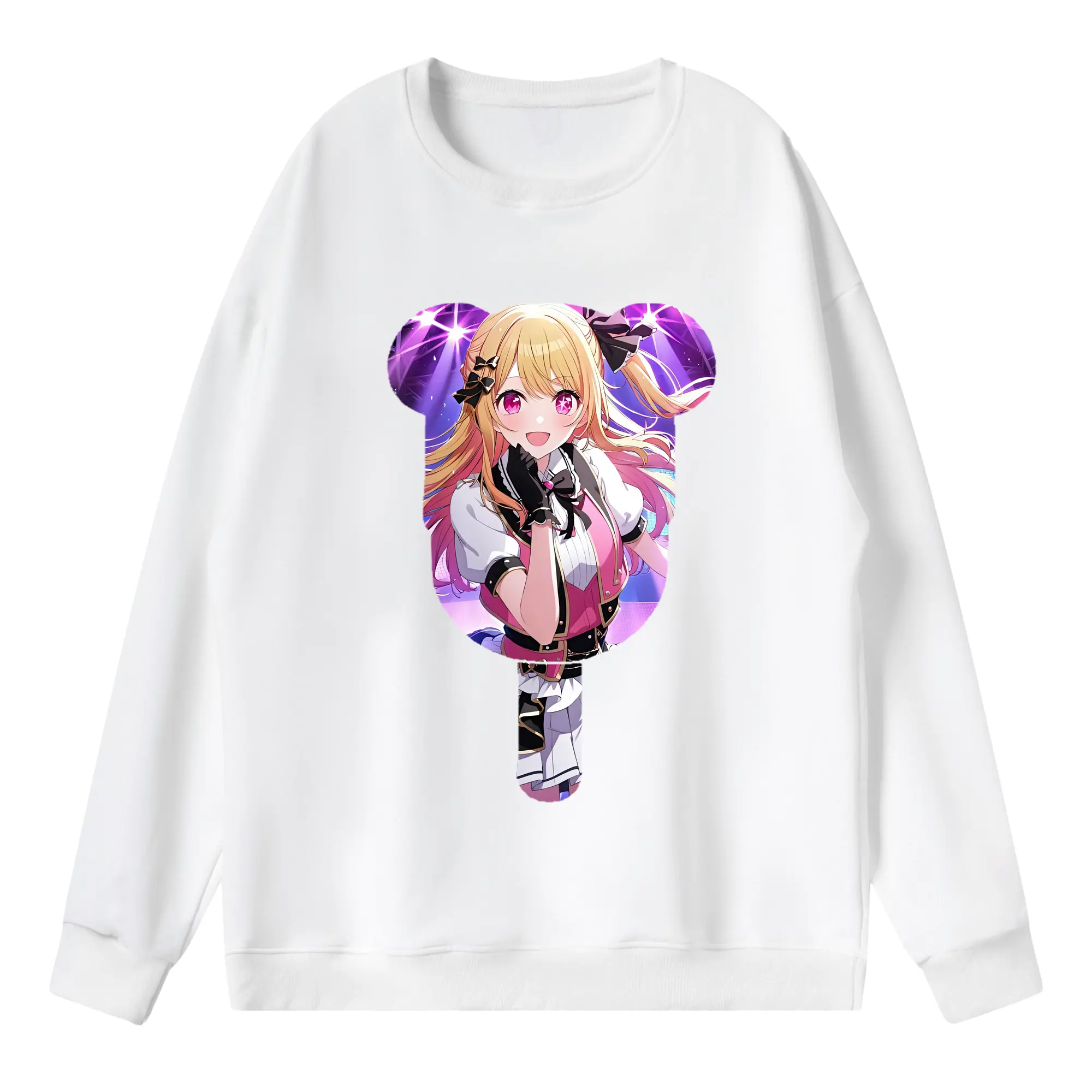 推しの子 グッズ,星野ルビー - 薄手 クルーネック スウェット 裏毛260g · ポリエステル 春秋向け カジュアル 男女兼用 · トレーナー デイリー スポーツ 散歩に最適