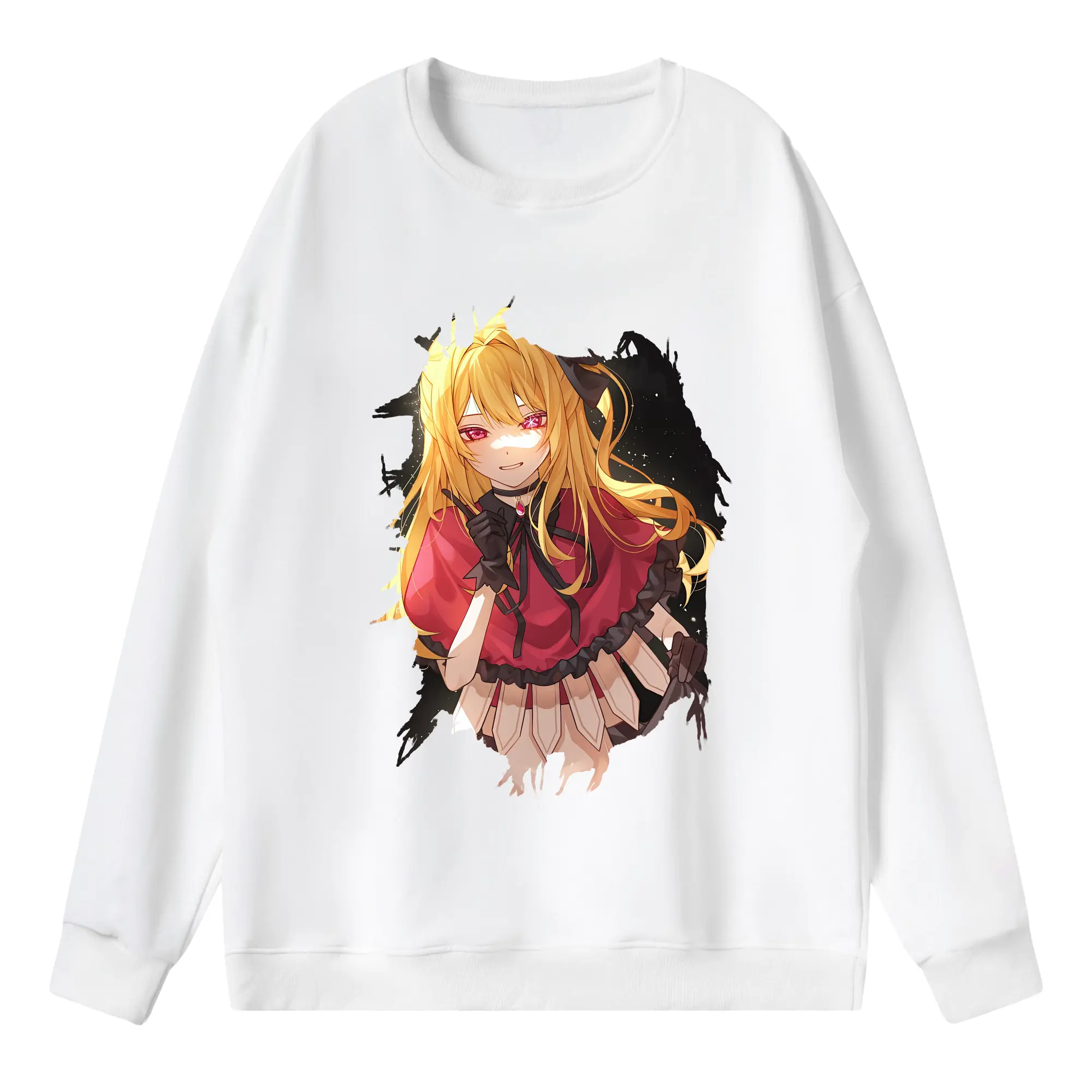 推しの子 グッズ,星野ルビー - 薄手 クルーネック スウェット 裏毛260g · ポリエステル 春秋向け カジュアル 男女兼用 · トレーナー デイリー スポーツ 散歩に最適