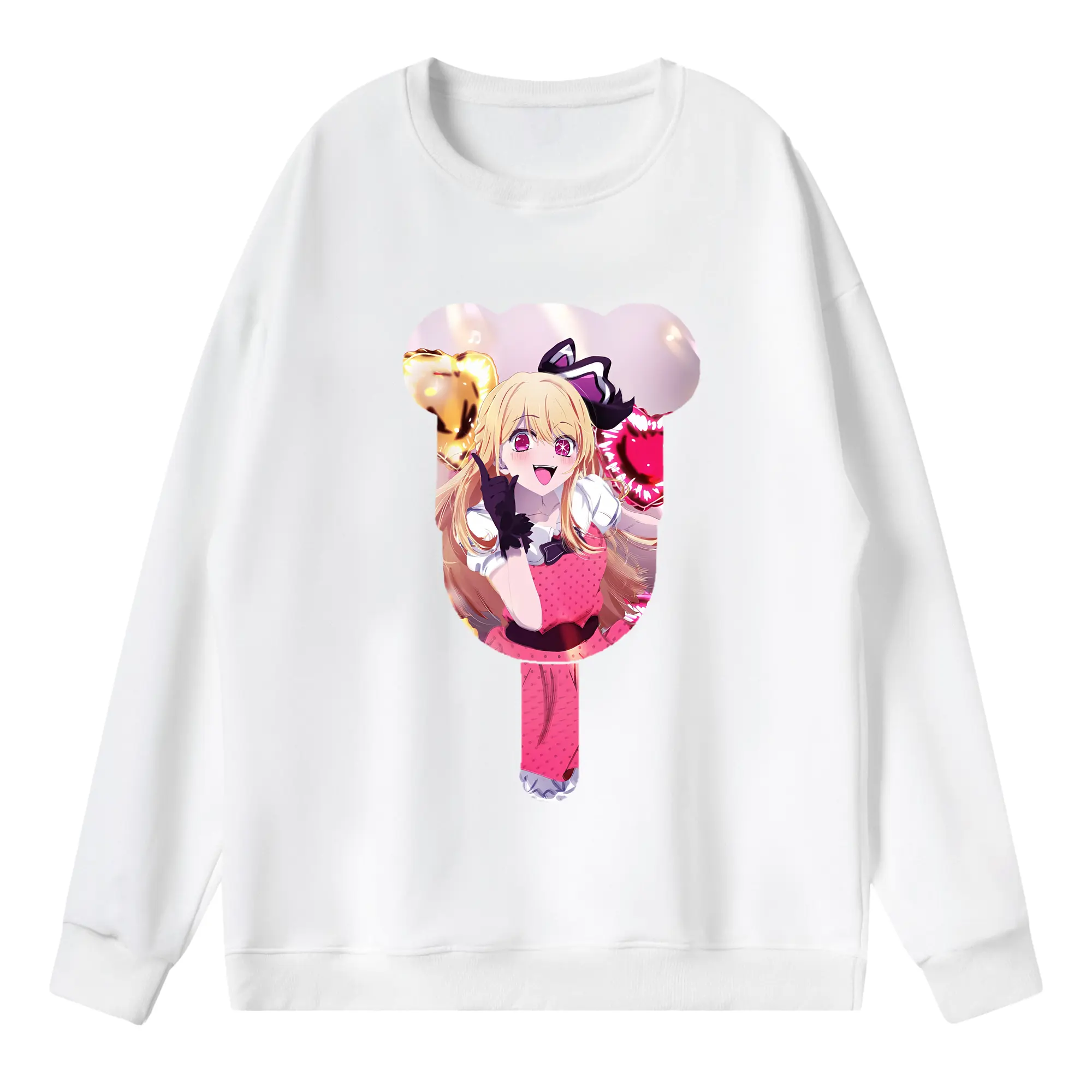 推しの子 グッズ,星野ルビー - 薄手 クルーネック スウェット 裏毛260g · ポリエステル 春秋向け カジュアル 男女兼用 · トレーナー デイリー スポーツ 散歩に最適