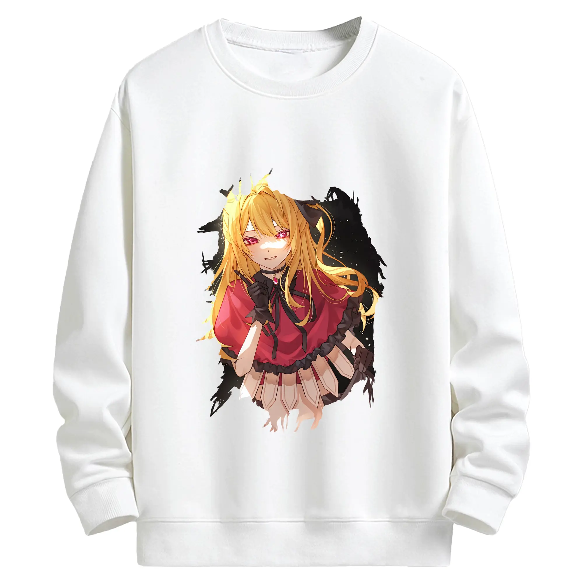 推しの子 グッズ,星野ルビー - キッズ クルーネックスウェットシャツ ・ フロントプリント ・ 綿80％ ポリエステル20％ ・ 快適 通学 スポーツ 日常使い お散歩用