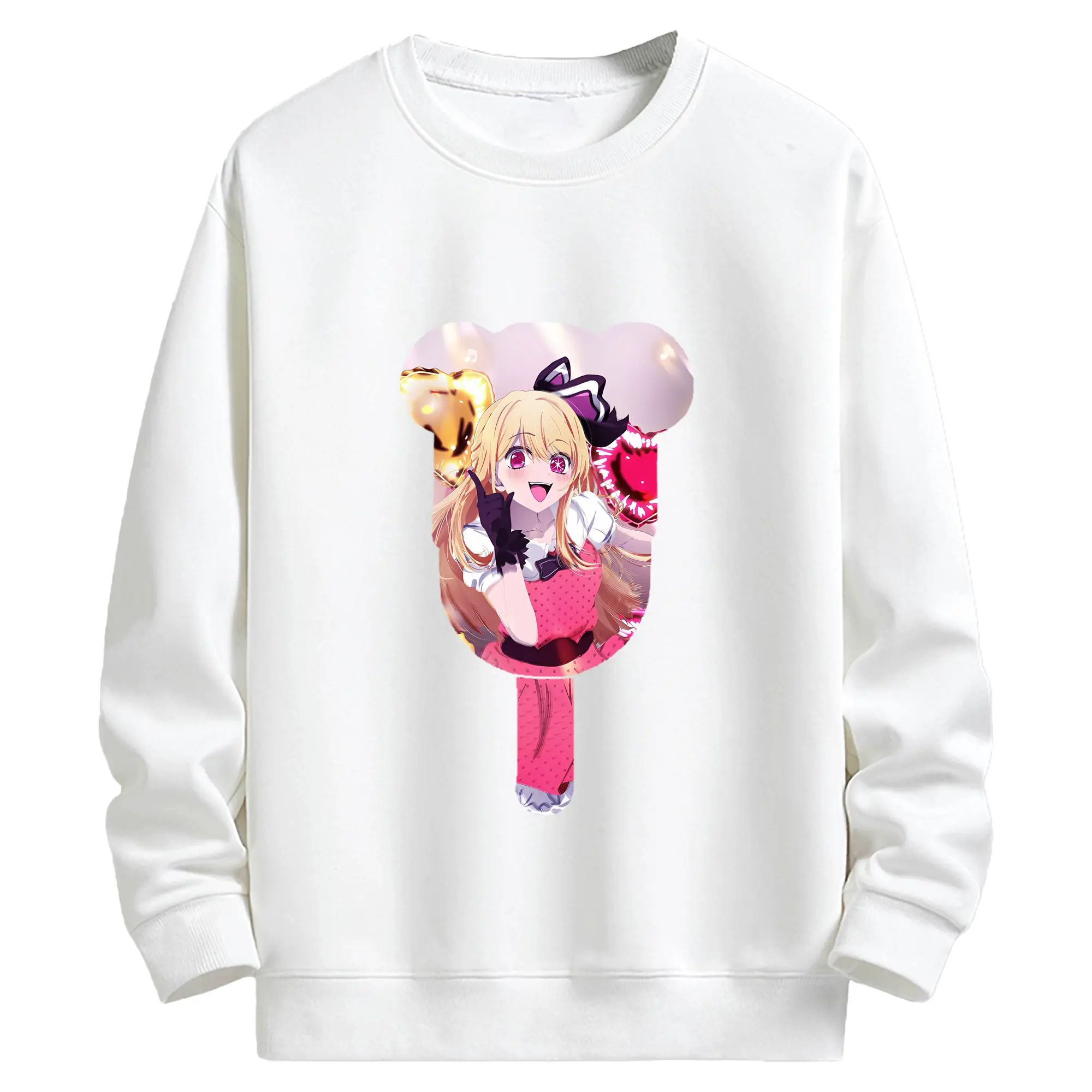 推しの子 グッズ,星野ルビー - キッズ クルーネックスウェットシャツ ・ フロントプリント ・ 綿80％ ポリエステル20％ ・ 快適 通学 スポーツ 日常使い お散歩用