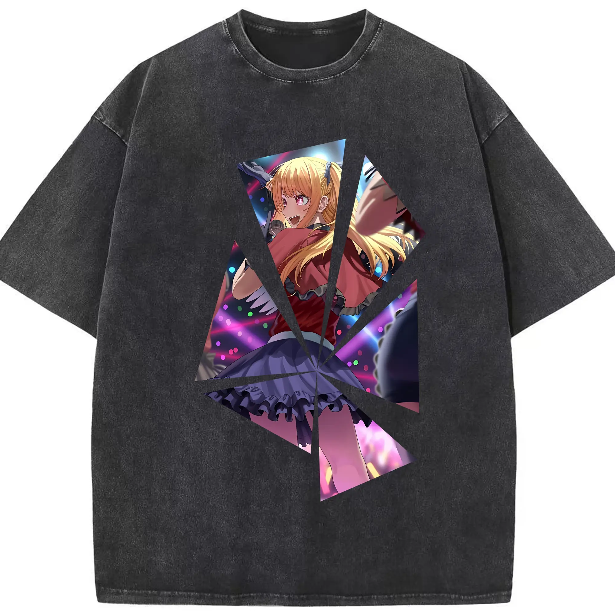 推しの子 グッズ,星野ルビー - 綿100％ ヴィンテージ風 半袖Tシャツ ・ フロントプリント ・ 柔らか肌触り ・ 通気性 快適 ・ スポーツ カジュアル 外出用