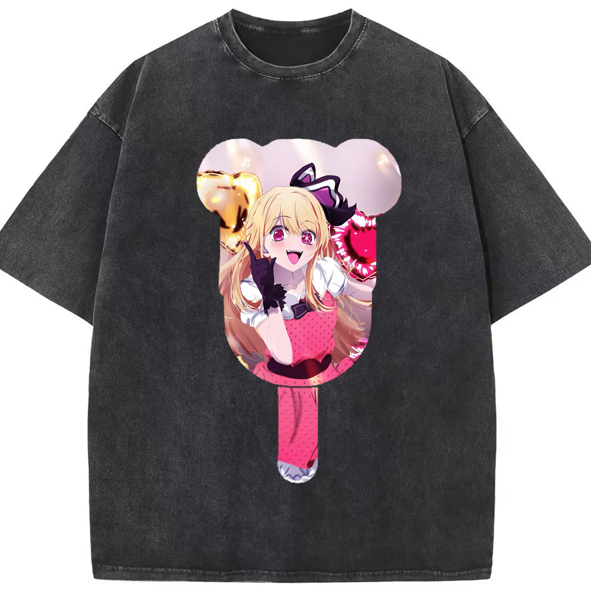 推しの子 グッズ,星野ルビー - 綿100％ ヴィンテージ風 半袖Tシャツ ・ フロントプリント ・ 柔らか肌触り ・ 通気性 快適 ・ スポーツ カジュアル 外出用