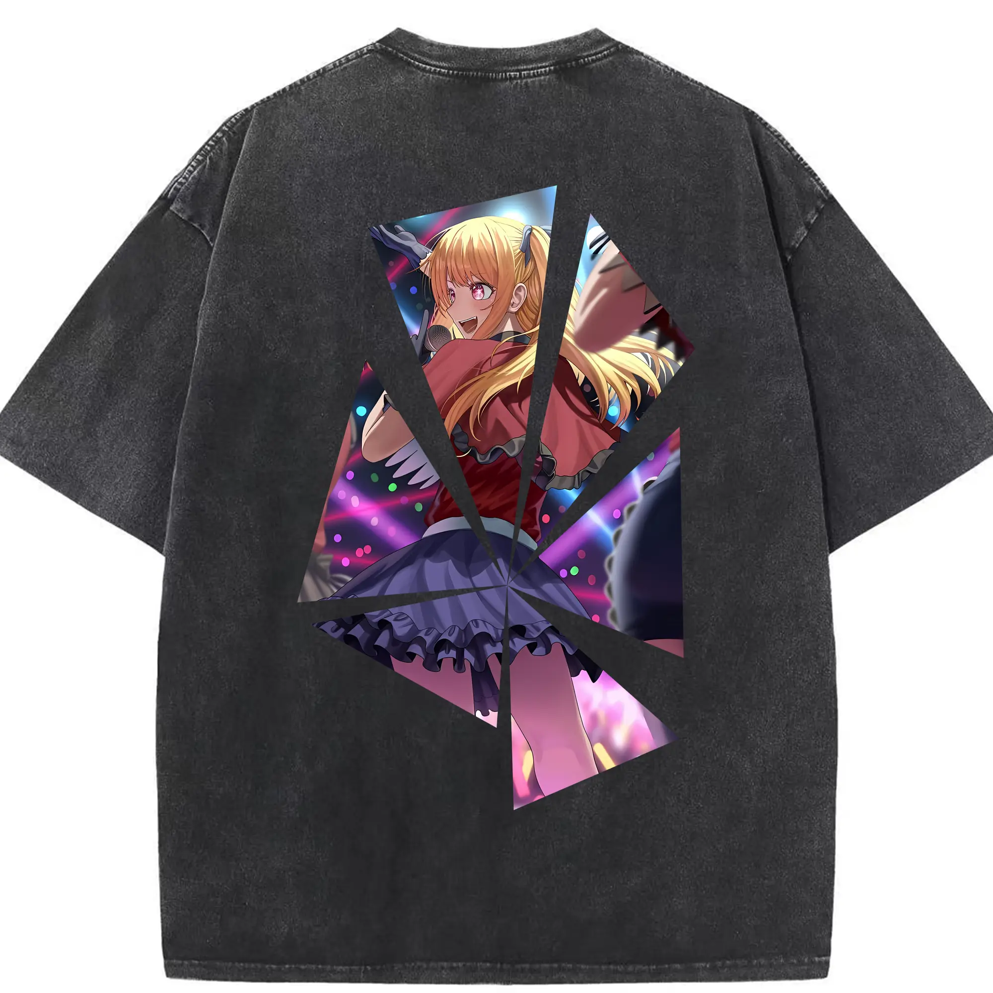 推しの子 グッズ,星野ルビー - 綿100％ ヴィンテージ風 半袖Tシャツ ・ 背面プリント ・ 柔らか肌触り ・ 通気性 快適 ・ スポーツ カジュアル 外出用