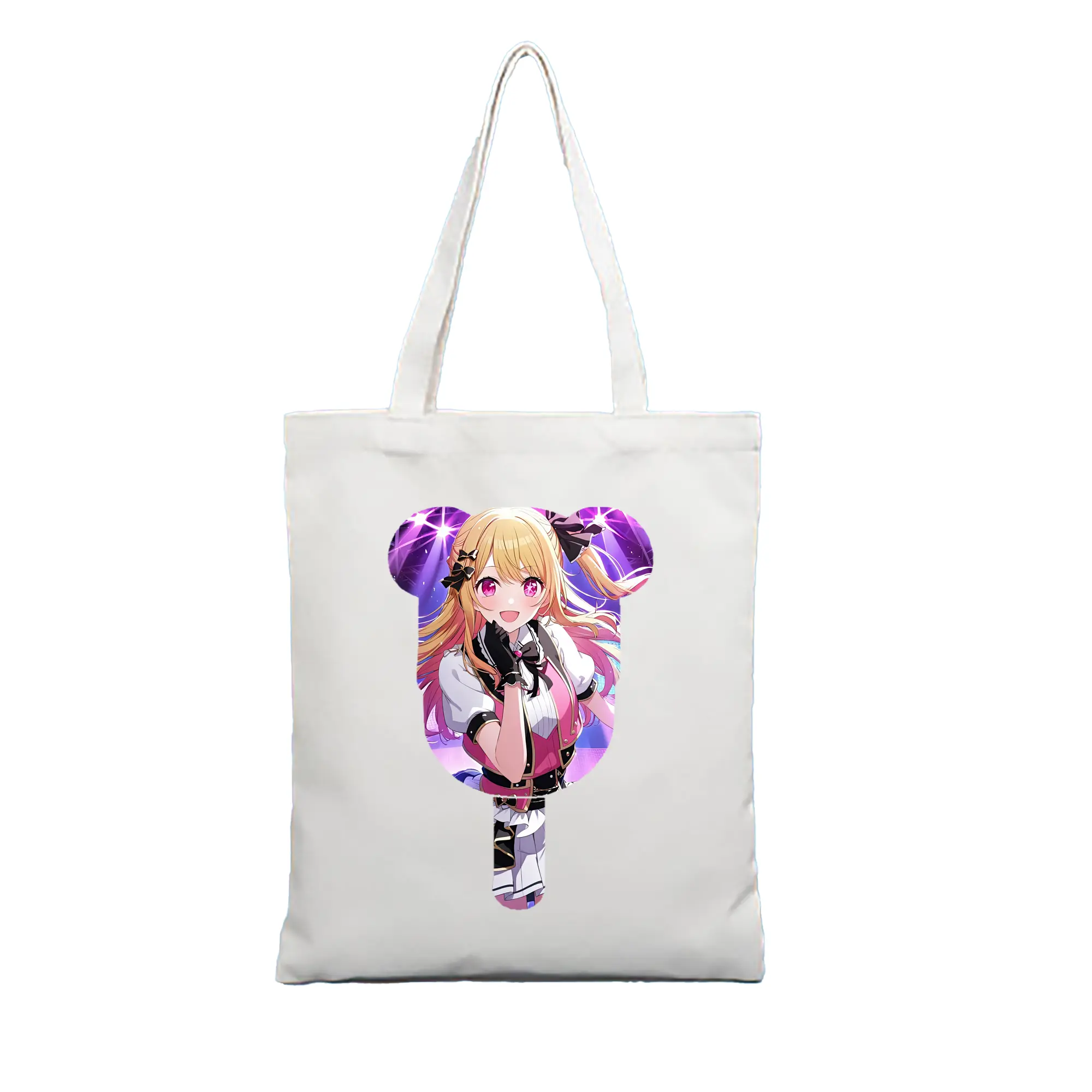 推しの子 グッズ,星野ルビー - 縦型キャンバス手提げバッグ（トートバッグ） ・ キャンバス素材 ・ ショッピング用 ・ 軽量 丈夫 お手入れ簡単