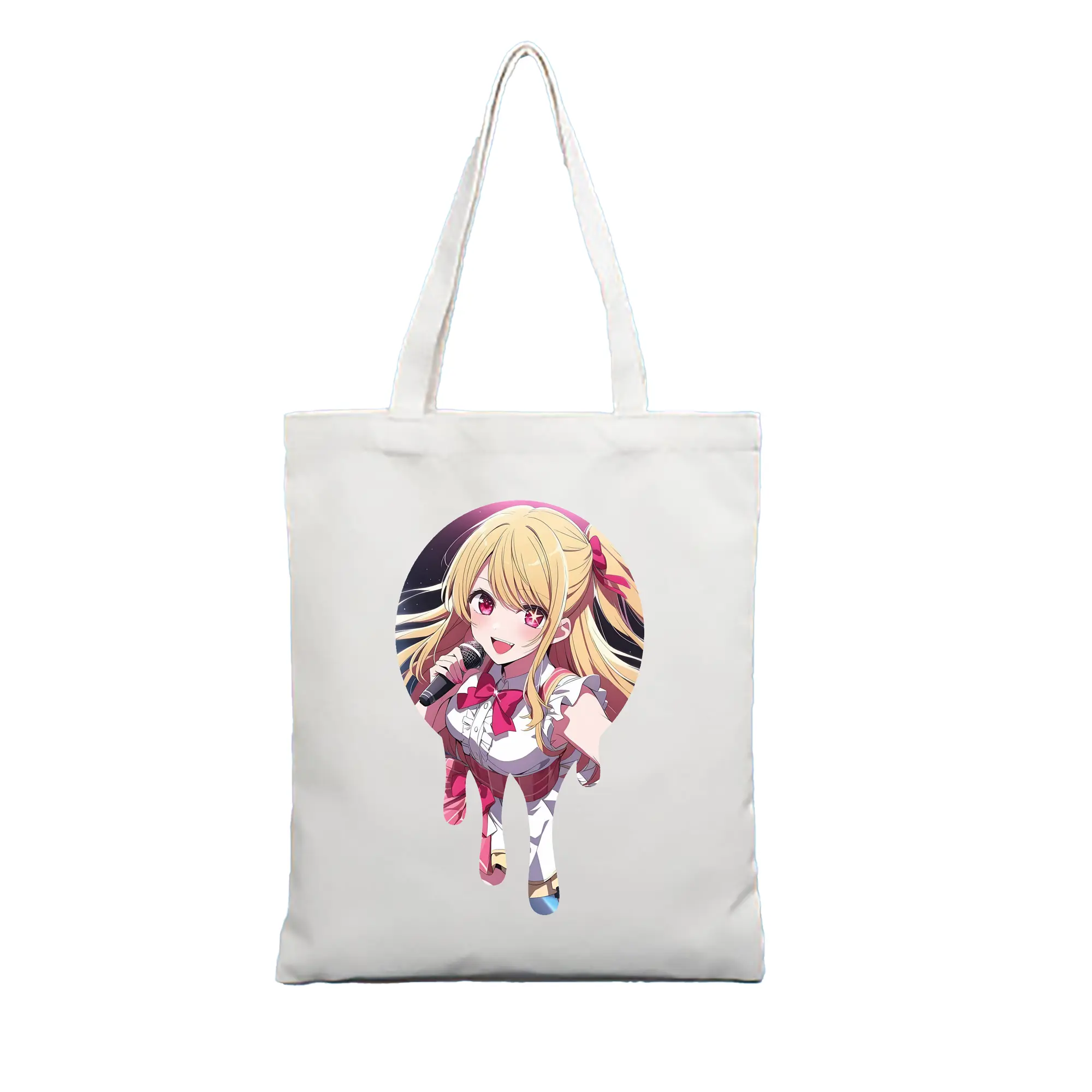 推しの子 グッズ,星野ルビー - 縦型キャンバス手提げバッグ（トートバッグ） ・ キャンバス素材 ・ ショッピング用 ・ 軽量 丈夫 お手入れ簡単