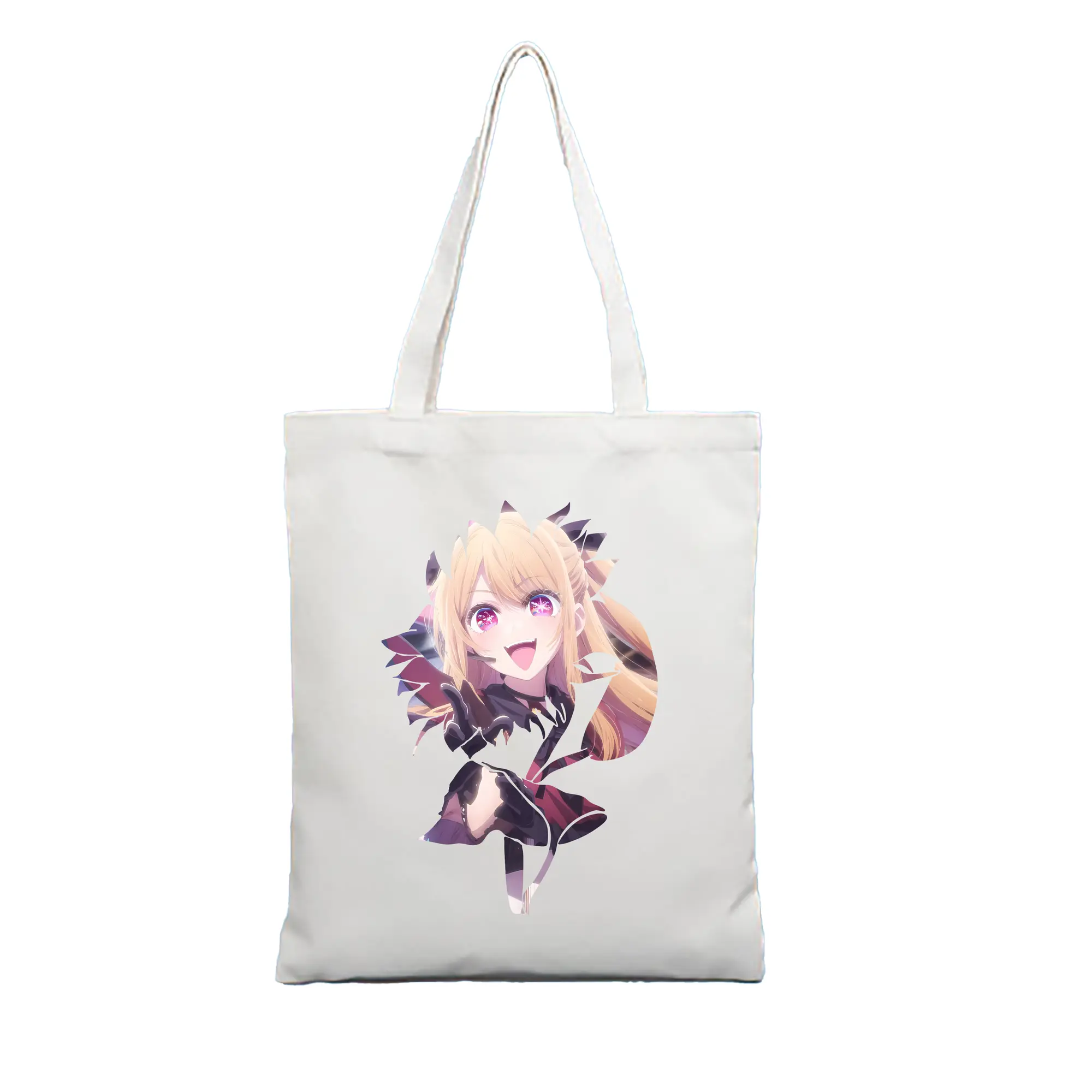 推しの子 グッズ,星野ルビー - 縦型キャンバス手提げバッグ（トートバッグ） ・ キャンバス素材 ・ ショッピング用 ・ 軽量 丈夫 お手入れ簡単