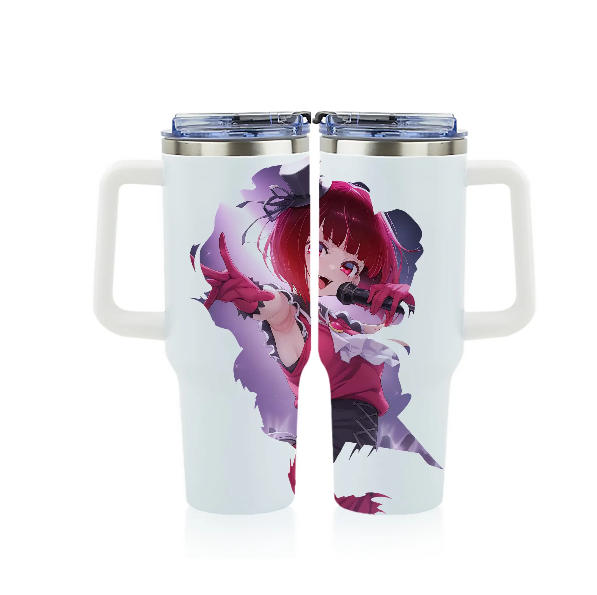 推しの子 グッズ,有馬かな - 1200mL フルプリント車用タンブラー ・ 304ステンレス 内側 ・ 201ステンレス 外側 ・ 保温 保冷 ・ 通勤 ドライブ アウトドア用