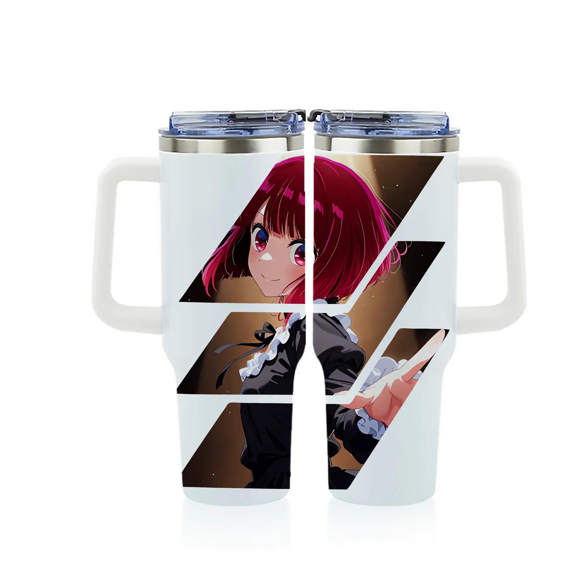 推しの子 グッズ,有馬かな - 1200mL フルプリント車用タンブラー ・ 304ステンレス 内側 ・ 201ステンレス 外側 ・ 保温 保冷 ・ 通勤 ドライブ アウトドア用