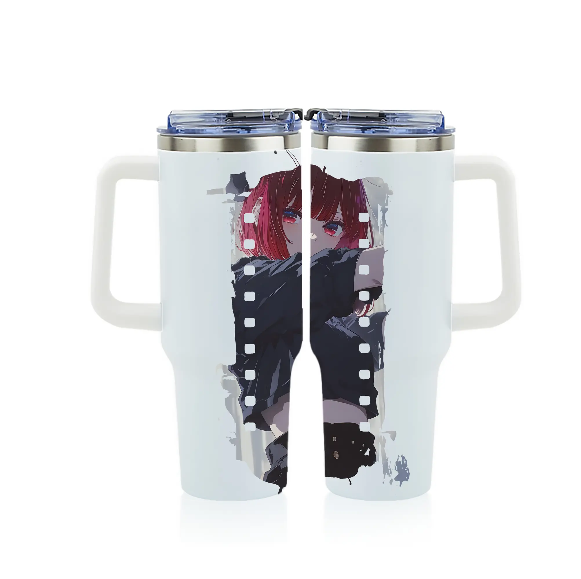 推しの子 グッズ,有馬かな - 1200mL フルプリント車用タンブラー ・ 304ステンレス 内側 ・ 201ステンレス 外側 ・ 保温 保冷 ・ 通勤 ドライブ アウトドア用