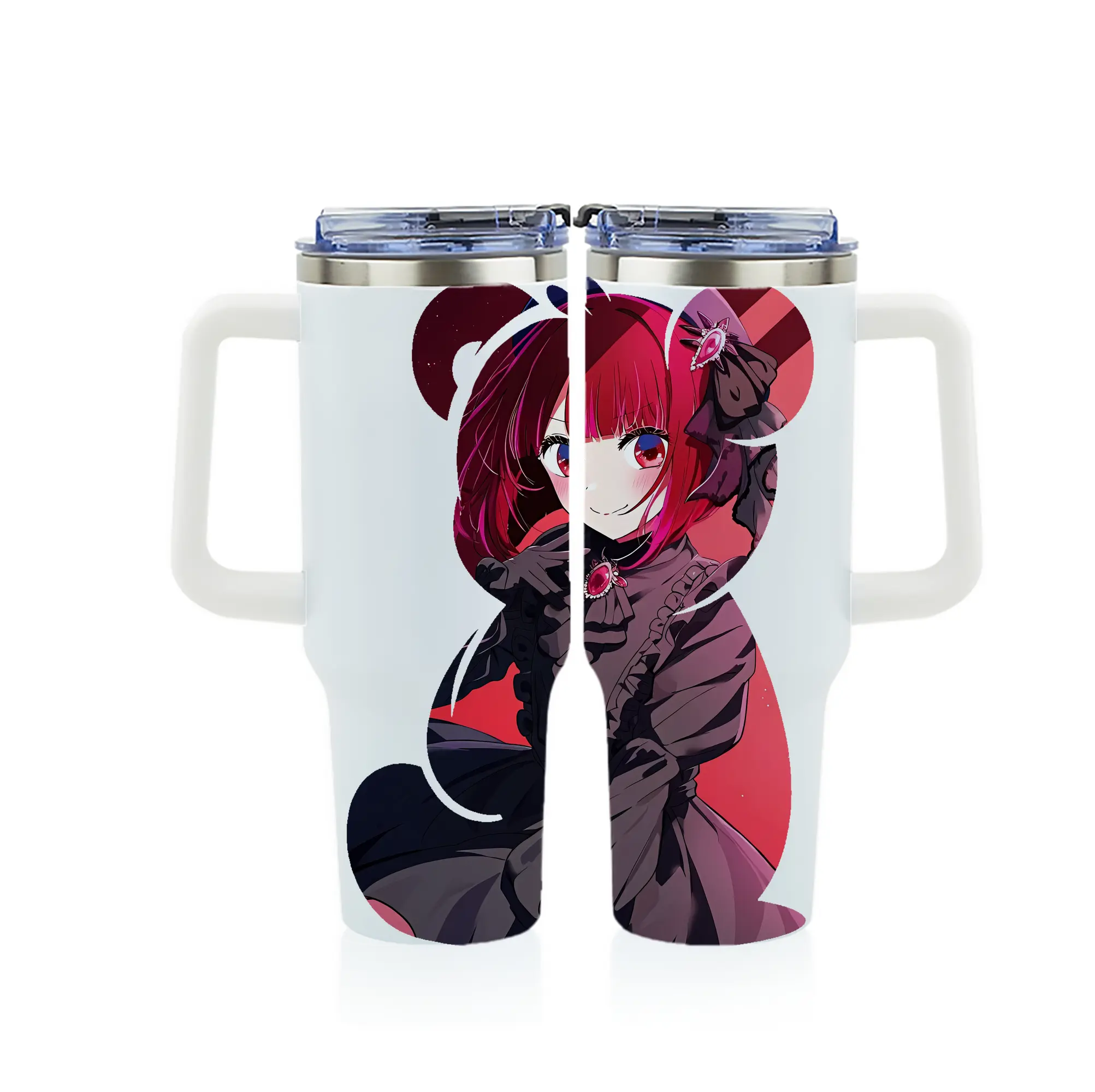 推しの子 グッズ,有馬かな - 1200mL フルプリント車用タンブラー ・ 304ステンレス 内側 ・ 201ステンレス 外側 ・ 保温 保冷 ・ 通勤 ドライブ アウトドア用