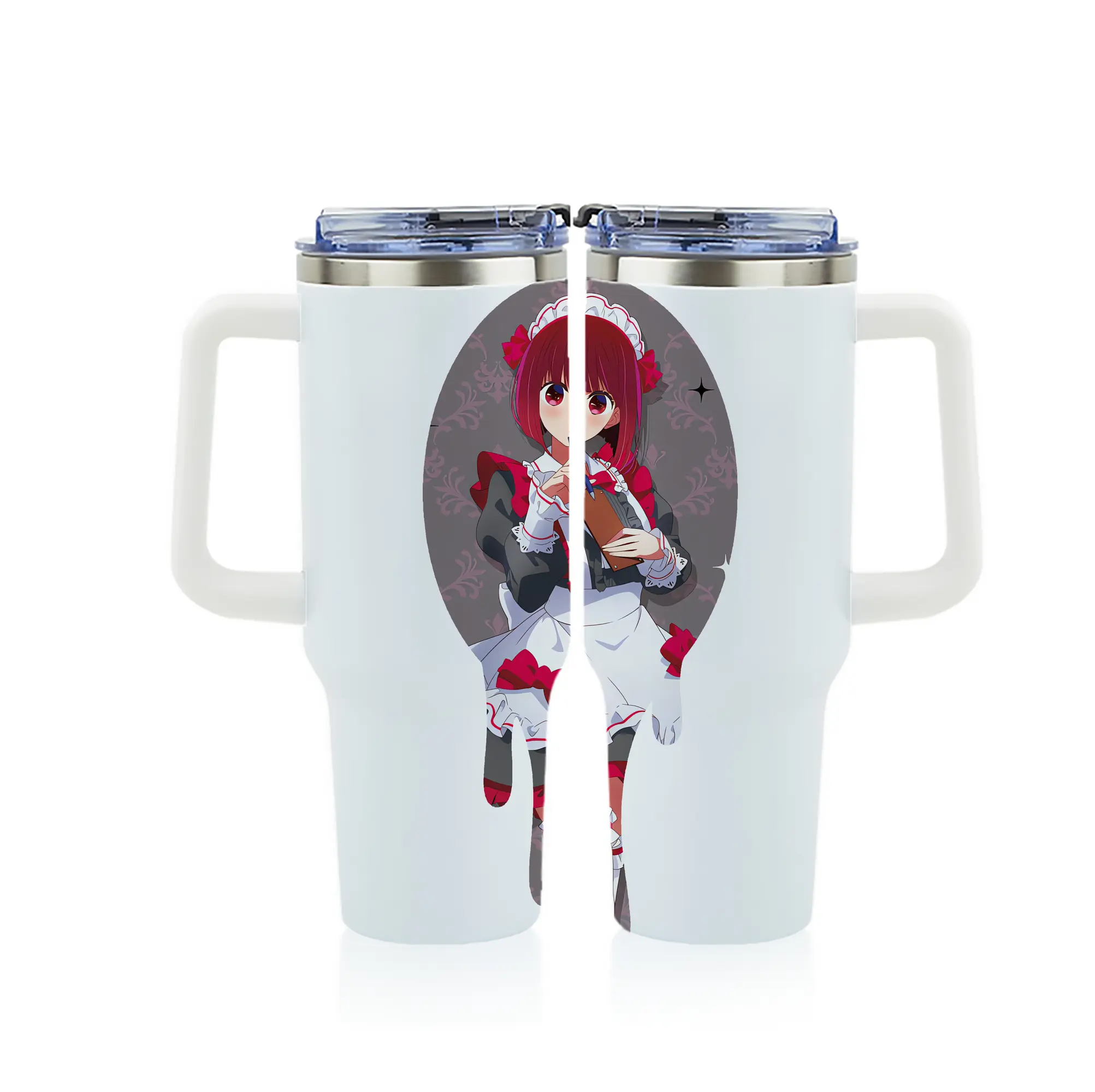 推しの子 グッズ,有馬かな - 1200mL フルプリント車用タンブラー ・ 304ステンレス 内側 ・ 201ステンレス 外側 ・ 保温 保冷 ・ 通勤 ドライブ アウトドア用