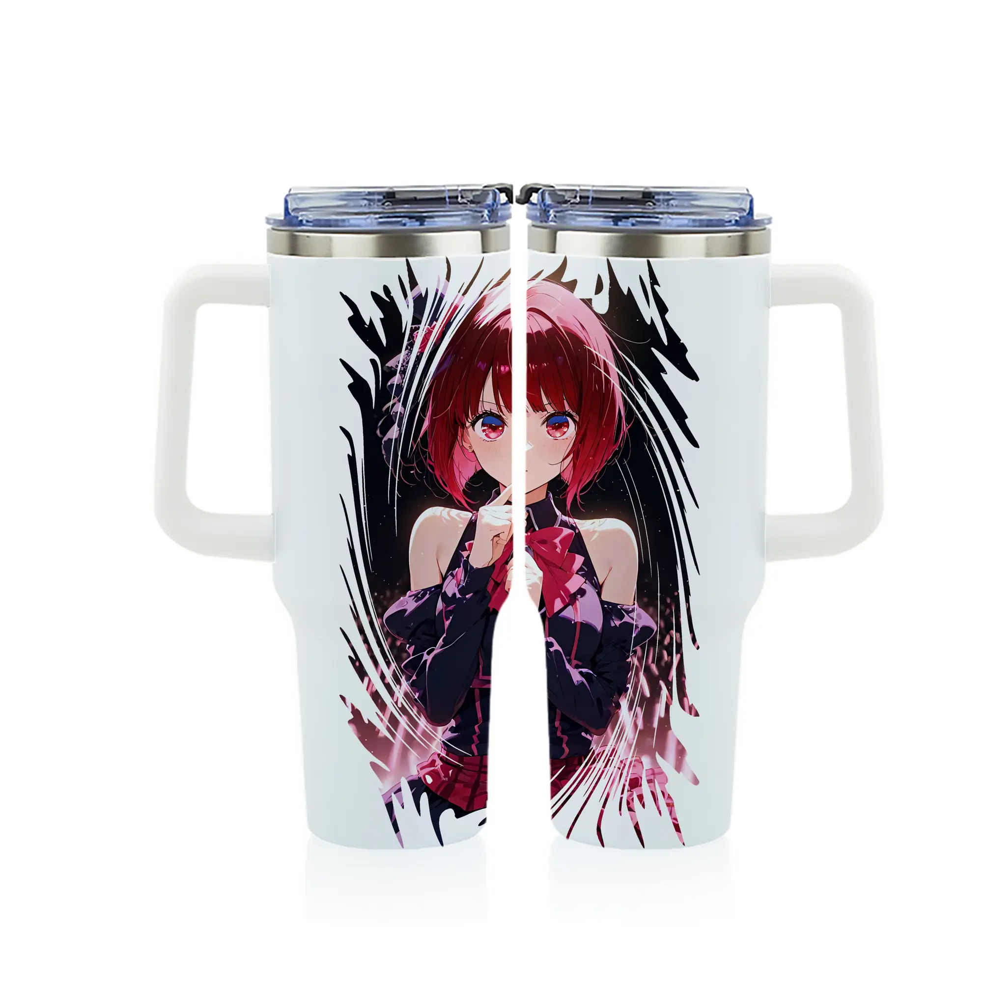 推しの子 グッズ,有馬かな - 1200mL フルプリント車用タンブラー ・ 304ステンレス 内側 ・ 201ステンレス 外側 ・ 保温 保冷 ・ 通勤 ドライブ アウトドア用