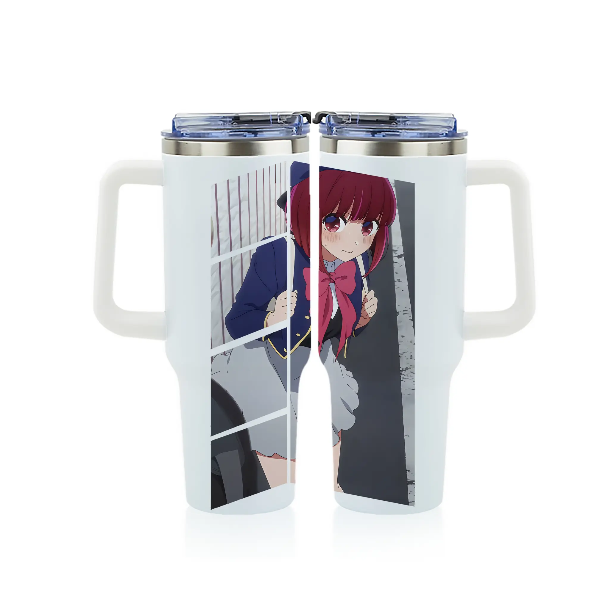 推しの子 グッズ,有馬かな - 1200mL フルプリント車用タンブラー ・ 304ステンレス 内側 ・ 201ステンレス 外側 ・ 保温 保冷 ・ 通勤 ドライブ アウトドア用