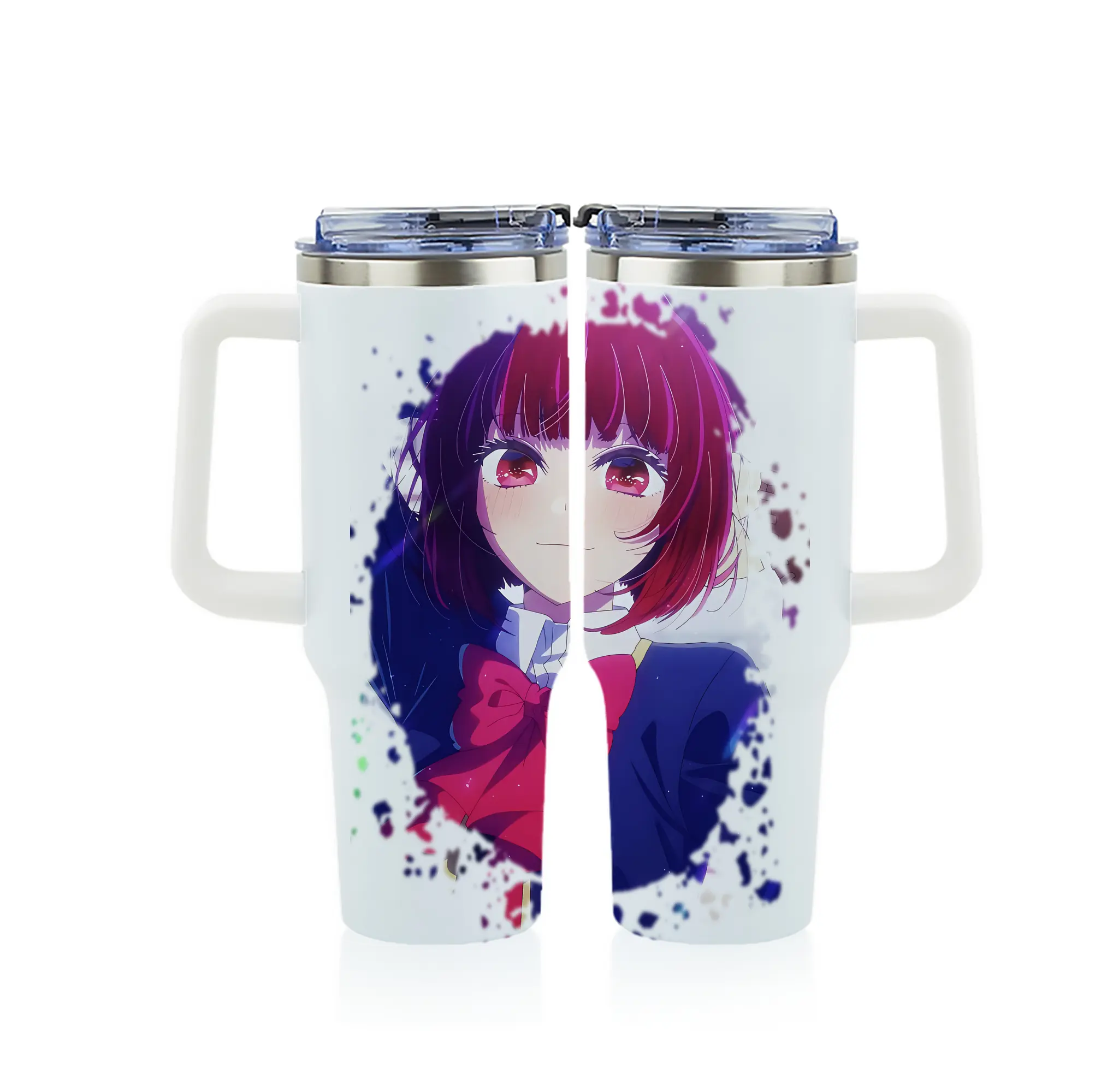 推しの子 グッズ,有馬かな - 1200mL フルプリント車用タンブラー ・ 304ステンレス 内側 ・ 201ステンレス 外側 ・ 保温 保冷 ・ 通勤 ドライブ アウトドア用