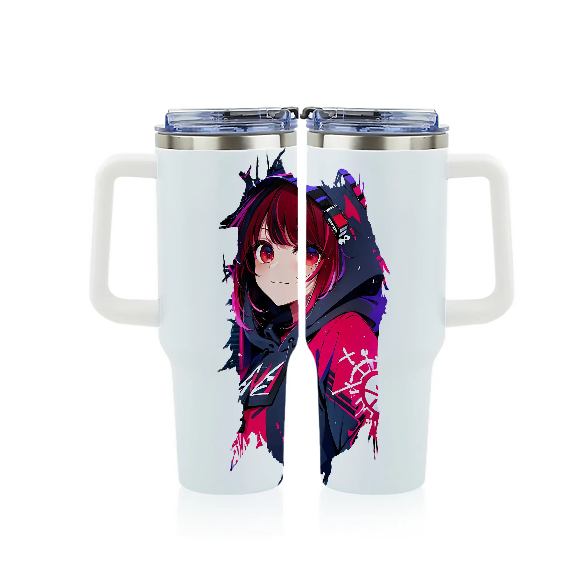 推しの子 グッズ,有馬かな - 1200mL フルプリント車用タンブラー ・ 304ステンレス 内側 ・ 201ステンレス 外側 ・ 保温 保冷 ・ 通勤 ドライブ アウトドア用