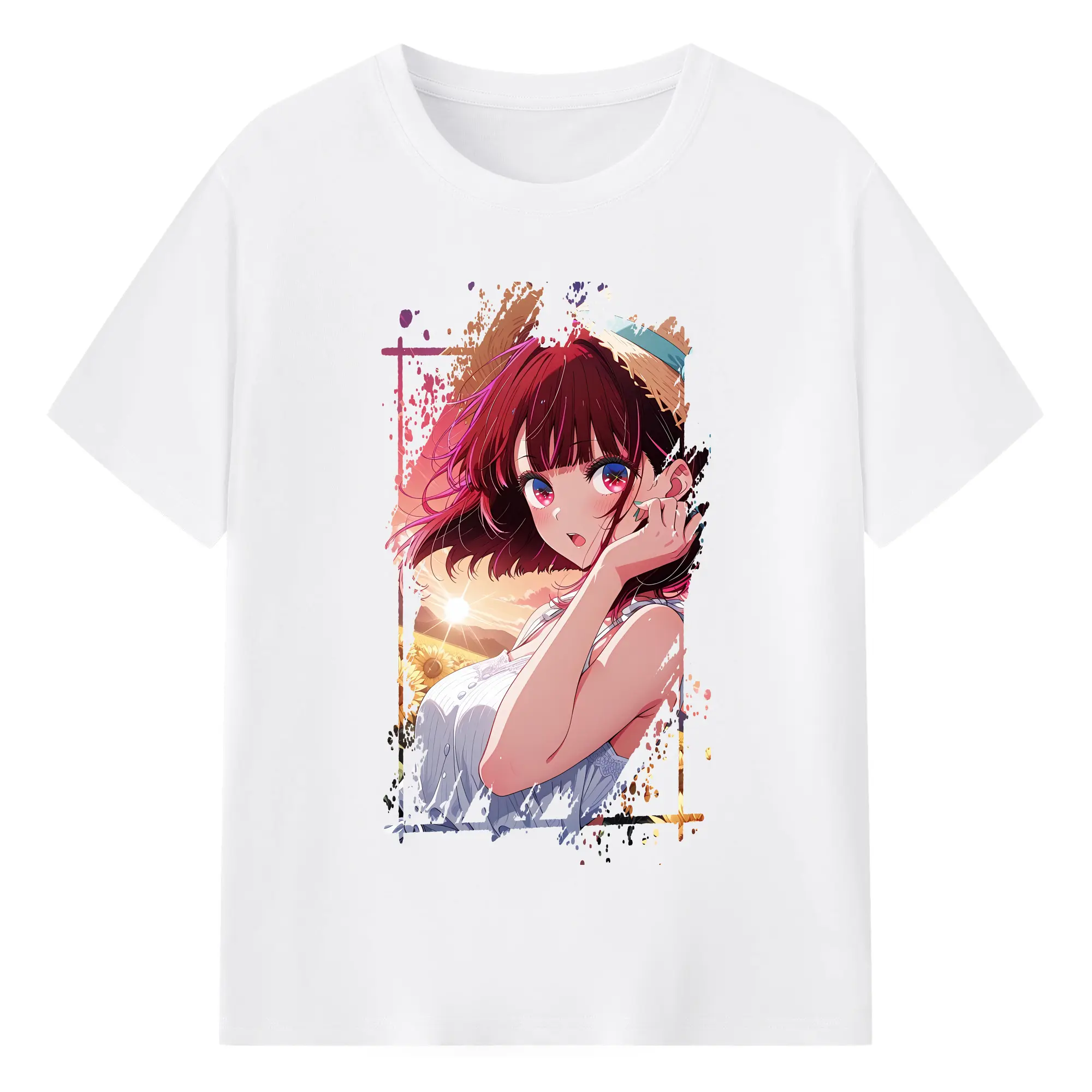 推しの子 グッズ,有馬かな - 綿100％ 半袖Tシャツ ・ フロントプリント ・ 快適 通気性 ・ 日常使い 散歩 スポーツ用