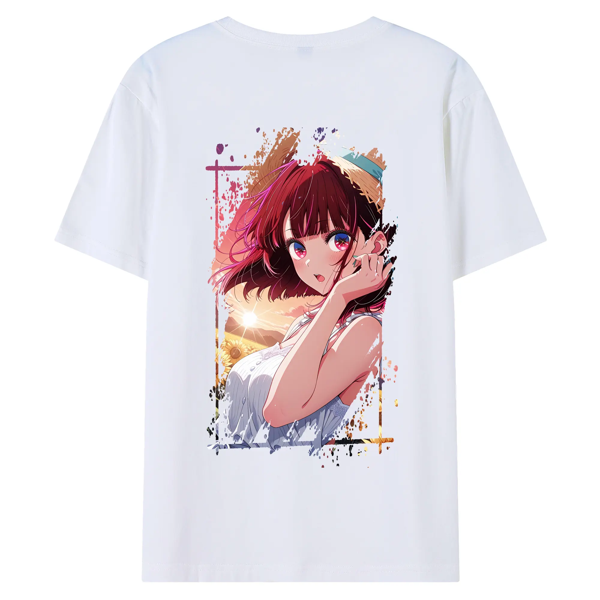 推しの子 グッズ,有馬かな - 綿100％ 半袖Tシャツ ・ バックプリント ・ 快適 通気性 ・ 日常使い 散歩 スポーツ用