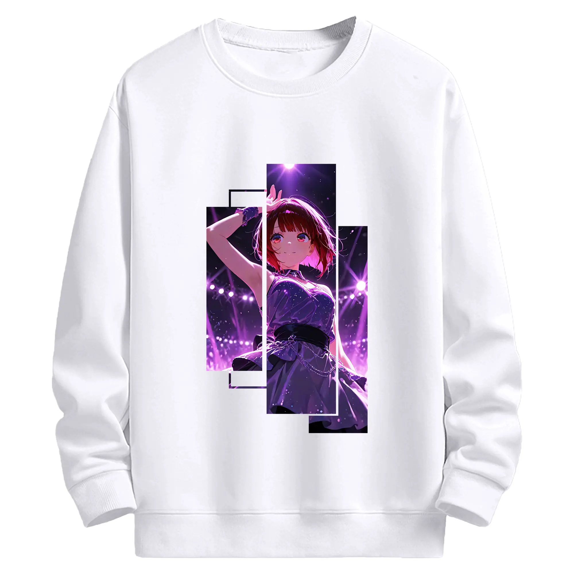 推しの子 グッズ,有馬かな - 高品質 クルーネック スウェット ・ コットン59％ ポリエステル41％ ・ ユニセックス 長袖 トレーナー ・ カジュアル デイリー スポーツ 散歩用