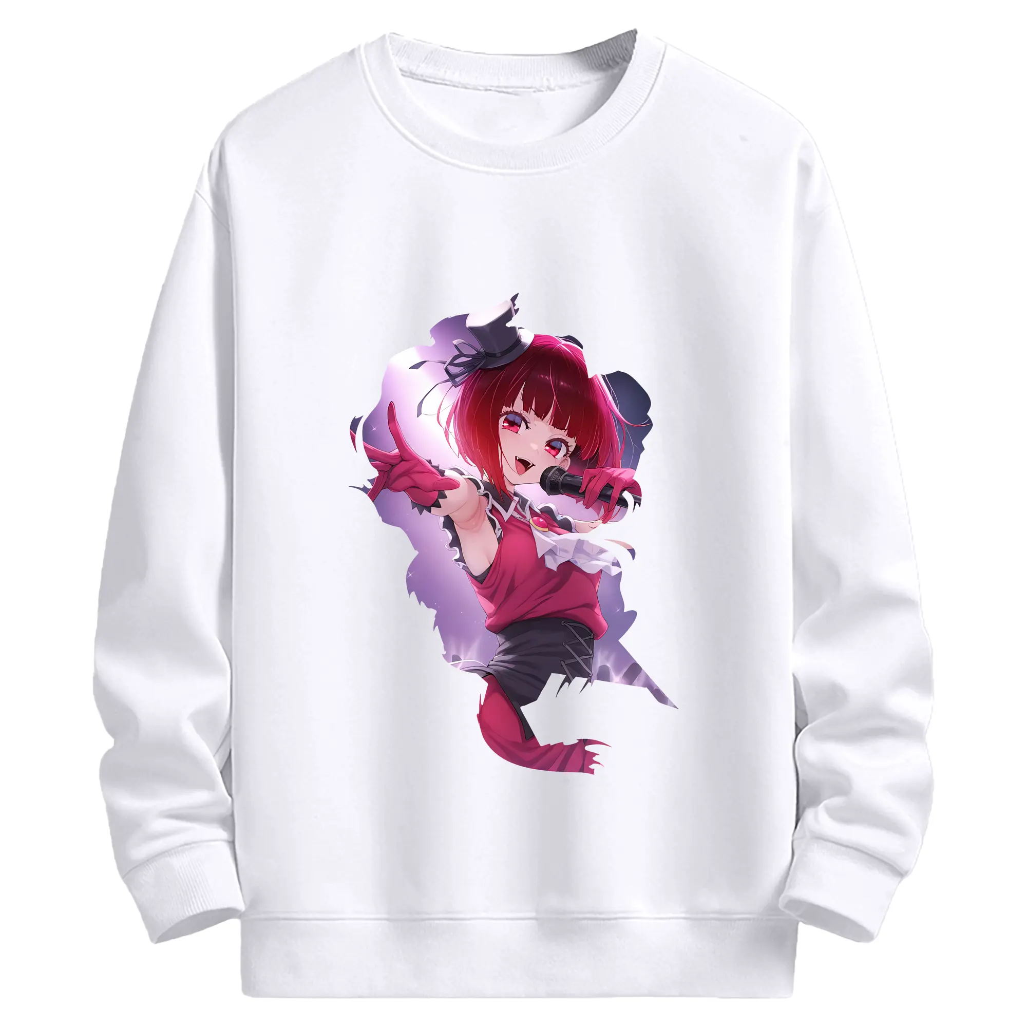 推しの子 グッズ,有馬かな - 高品質 クルーネック スウェット ・ コットン59％ ポリエステル41％ ・ ユニセックス 長袖 トレーナー ・ カジュアル デイリー スポーツ 散歩用