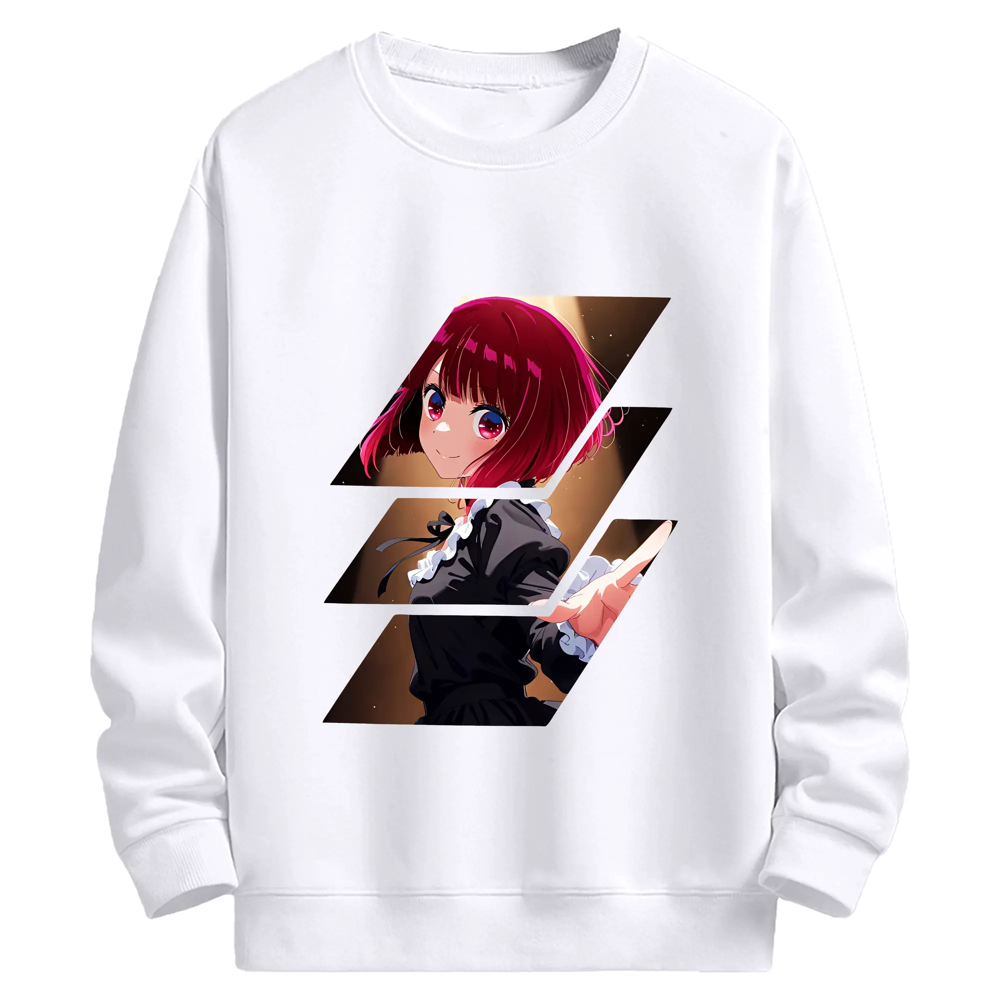 推しの子 グッズ,有馬かな - 高品質 クルーネック スウェット ・ コットン59％ ポリエステル41％ ・ ユニセックス 長袖 トレーナー ・ カジュアル デイリー スポーツ 散歩用