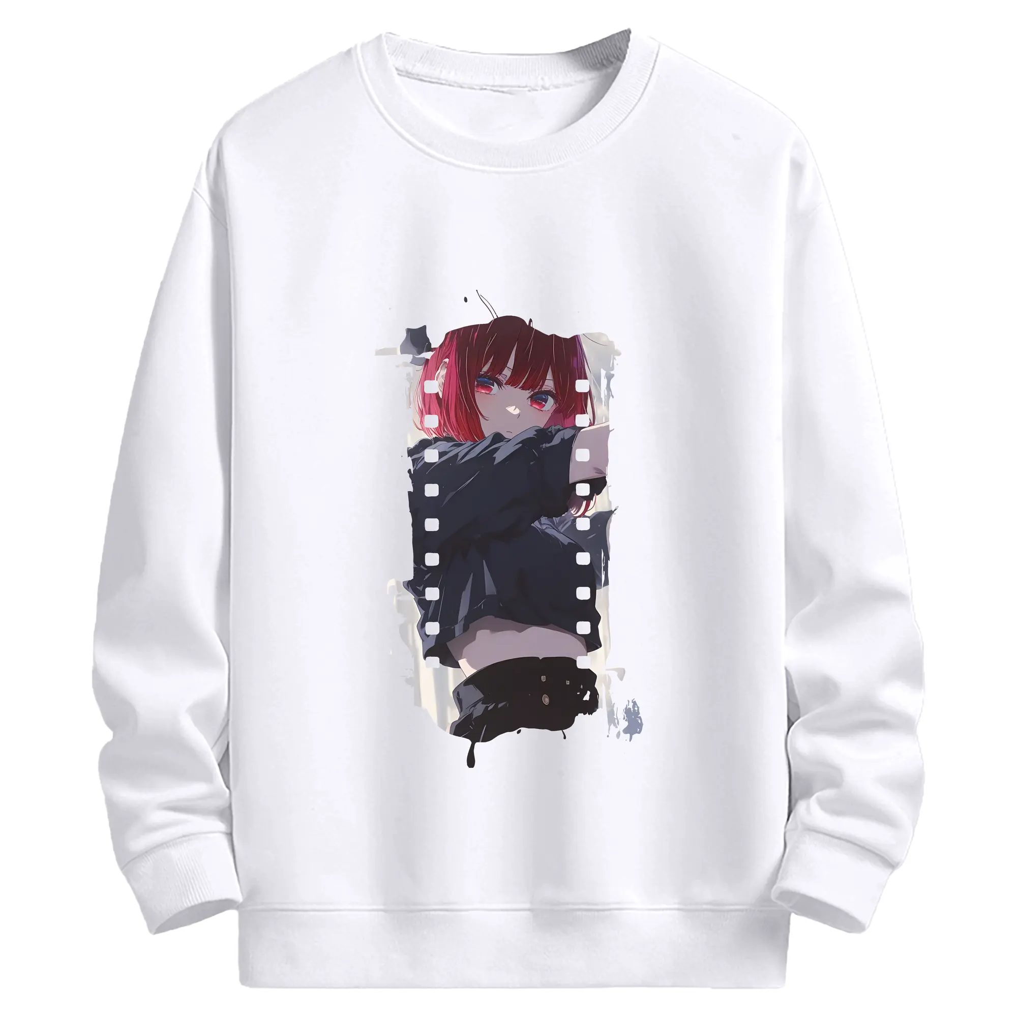 推しの子 グッズ,有馬かな - 高品質 クルーネック スウェット ・ コットン59％ ポリエステル41％ ・ ユニセックス 長袖 トレーナー ・ カジュアル デイリー スポーツ 散歩用