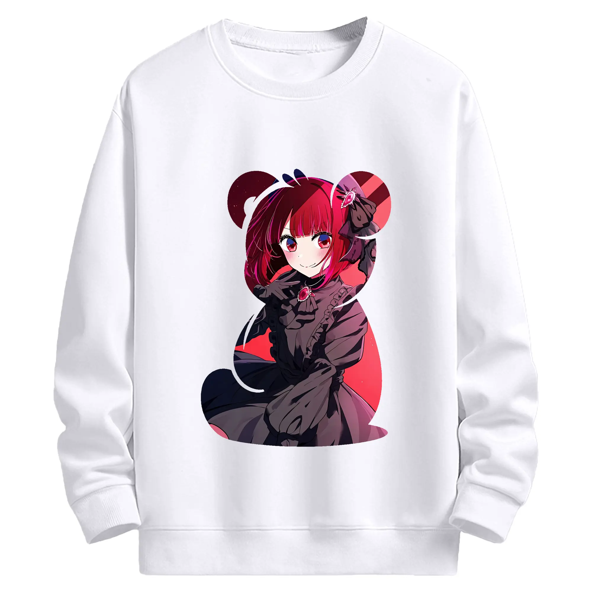 推しの子 グッズ,有馬かな - 高品質 クルーネック スウェット ・ コットン59％ ポリエステル41％ ・ ユニセックス 長袖 トレーナー ・ カジュアル デイリー スポーツ 散歩用