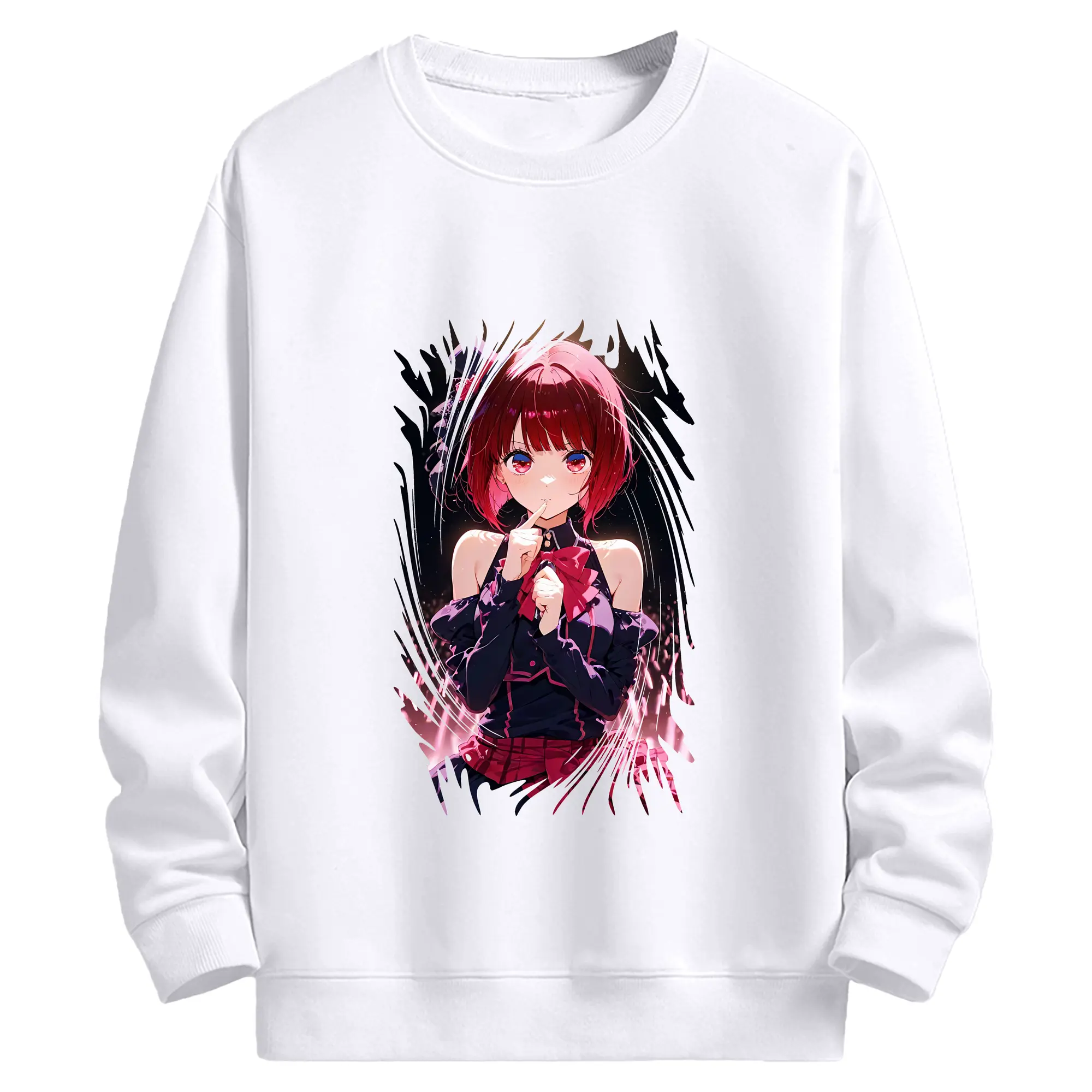 推しの子 グッズ,有馬かな - 高品質 クルーネック スウェット ・ コットン59％ ポリエステル41％ ・ ユニセックス 長袖 トレーナー ・ カジュアル デイリー スポーツ 散歩用