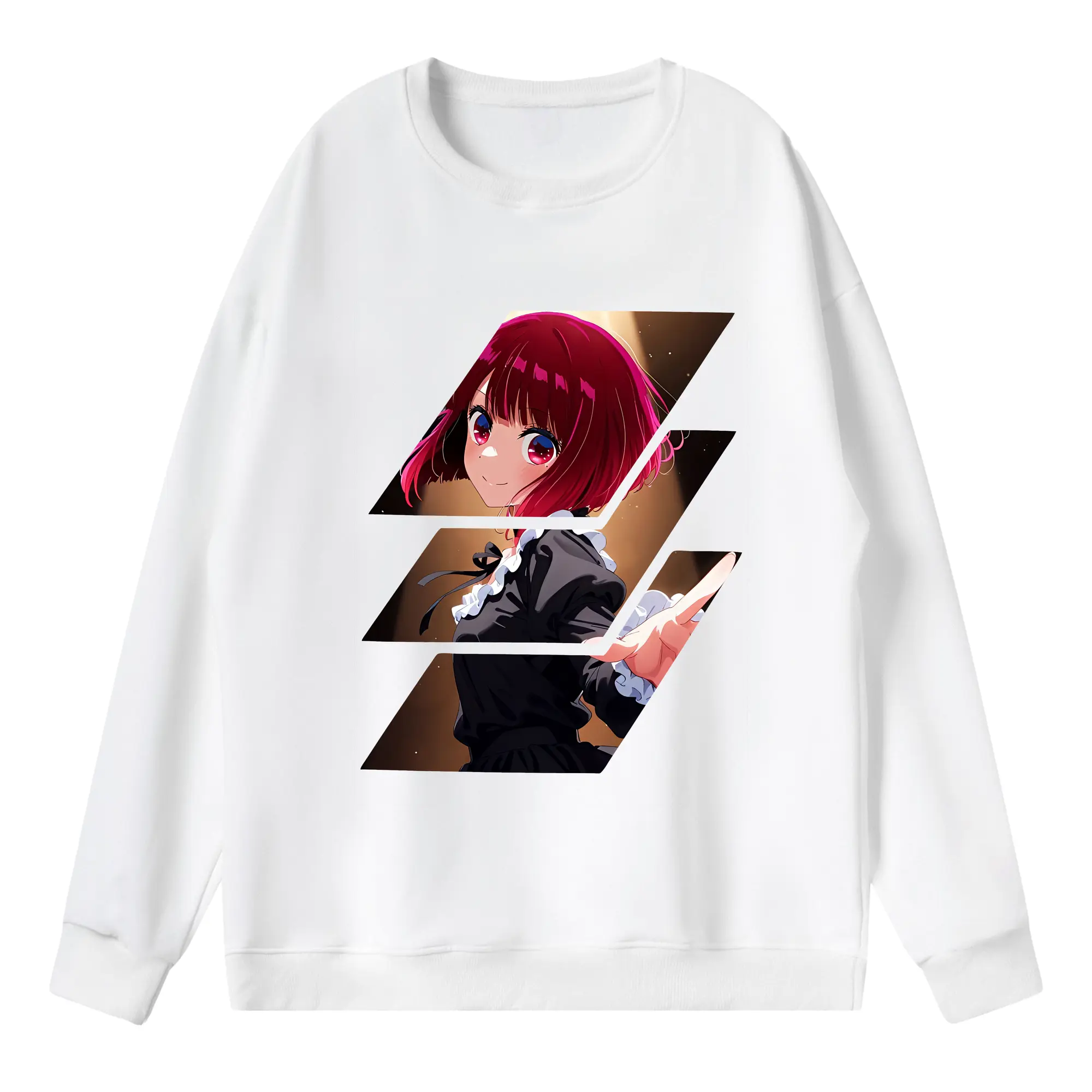 推しの子 グッズ,有馬かな - 薄手 クルーネック スウェット 裏毛260g · ポリエステル 春秋向け カジュアル 男女兼用 · トレーナー デイリー スポーツ 散歩に最適