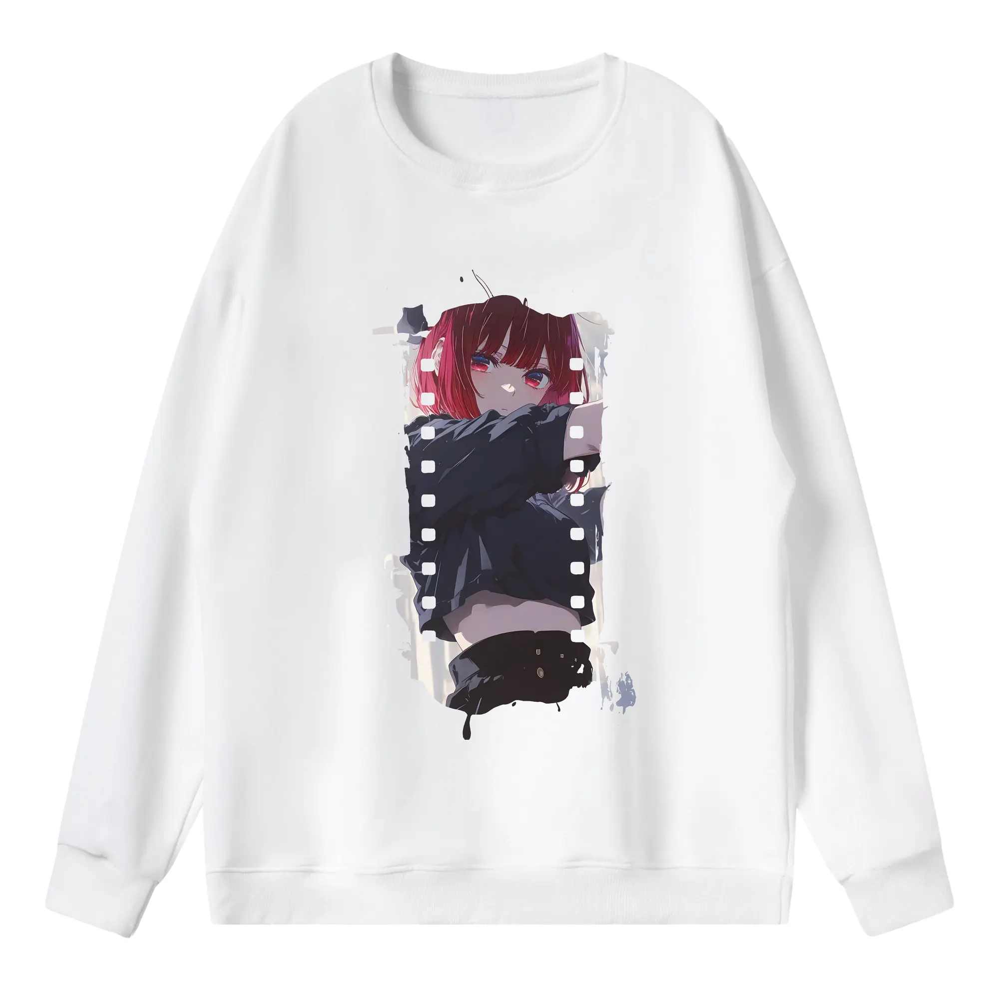 推しの子 グッズ,有馬かな - 薄手 クルーネック スウェット 裏毛260g · ポリエステル 春秋向け カジュアル 男女兼用 · トレーナー デイリー スポーツ 散歩に最適