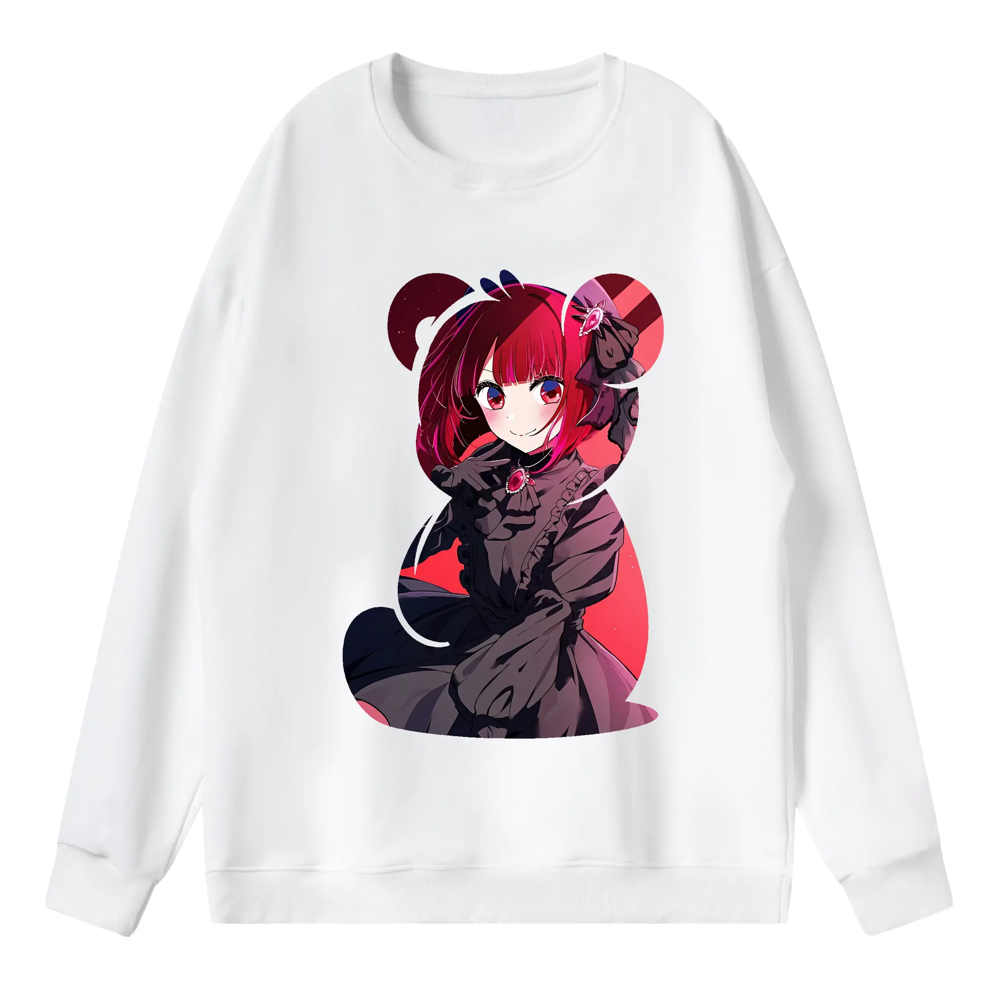 推しの子 グッズ,有馬かな - 薄手 クルーネック スウェット 裏毛260g · ポリエステル 春秋向け カジュアル 男女兼用 · トレーナー デイリー スポーツ 散歩に最適