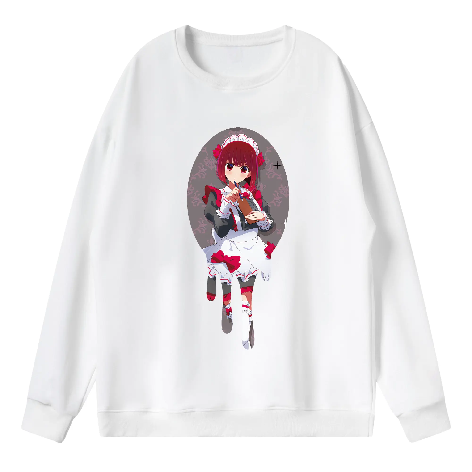 推しの子 グッズ,有馬かな - 薄手 クルーネック スウェット 裏毛260g · ポリエステル 春秋向け カジュアル 男女兼用 · トレーナー デイリー スポーツ 散歩に最適