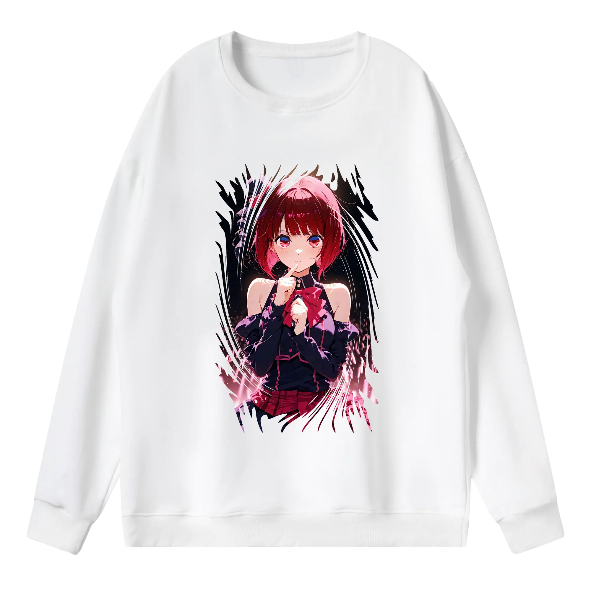 推しの子 グッズ,有馬かな - 薄手 クルーネック スウェット 裏毛260g · ポリエステル 春秋向け カジュアル 男女兼用 · トレーナー デイリー スポーツ 散歩に最適