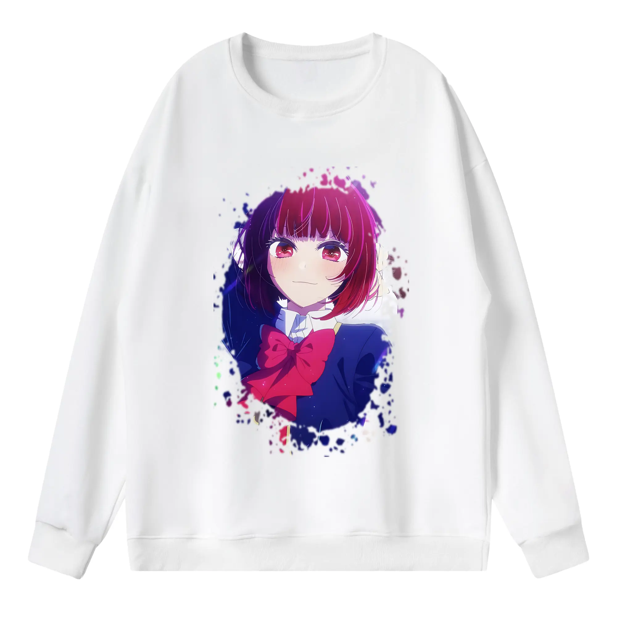 推しの子 グッズ,有馬かな - 薄手 クルーネック スウェット 裏毛260g · ポリエステル 春秋向け カジュアル 男女兼用 · トレーナー デイリー スポーツ 散歩に最適