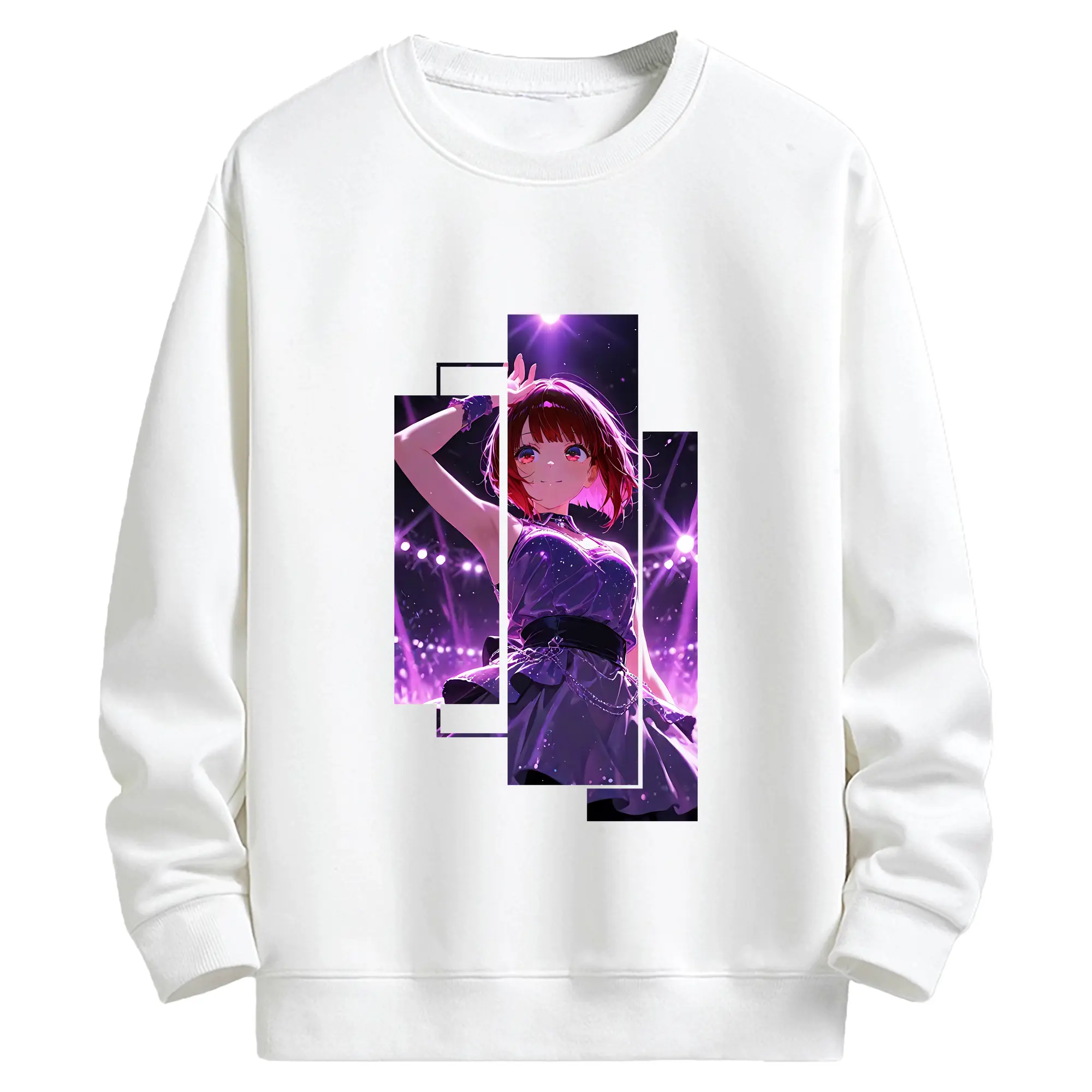 推しの子 グッズ,有馬かな - キッズ クルーネックスウェットシャツ ・ フロントプリント ・ 綿80％ ポリエステル20％ ・ 快適 通学 スポーツ 日常使い お散歩用