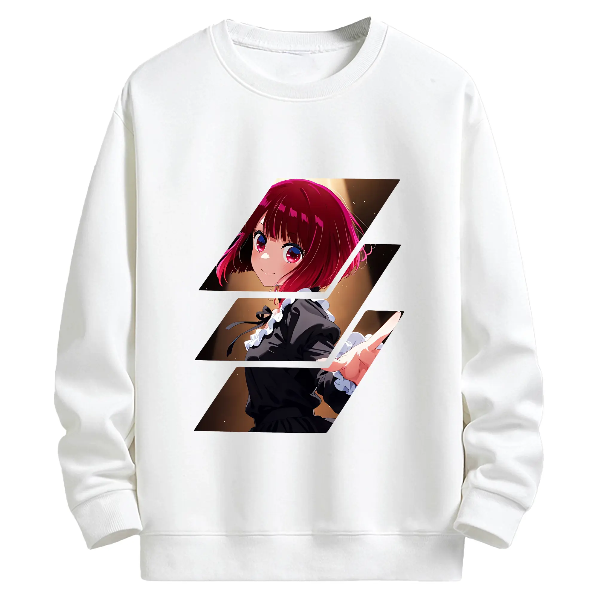 推しの子 グッズ,有馬かな - キッズ クルーネックスウェットシャツ ・ フロントプリント ・ 綿80％ ポリエステル20％ ・ 快適 通学 スポーツ 日常使い お散歩用