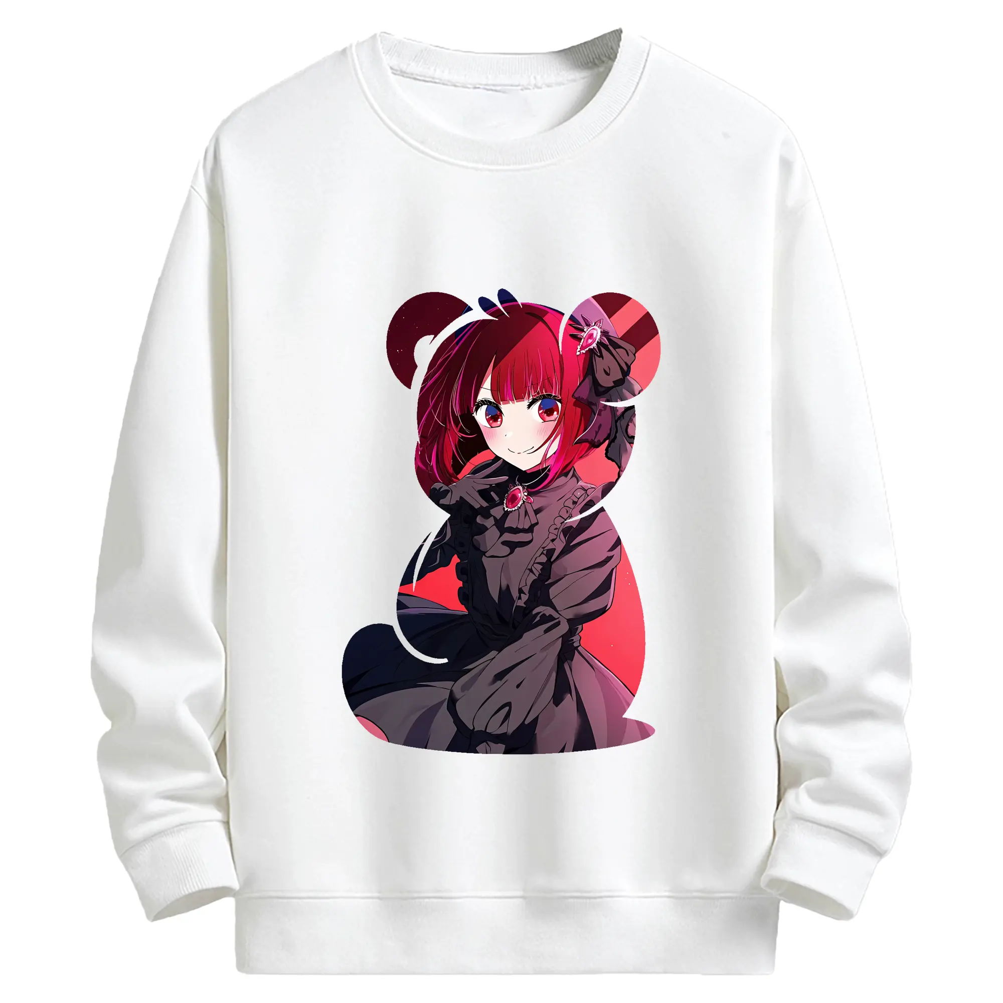 推しの子 グッズ,有馬かな - キッズ クルーネックスウェットシャツ ・ フロントプリント ・ 綿80％ ポリエステル20％ ・ 快適 通学 スポーツ 日常使い お散歩用