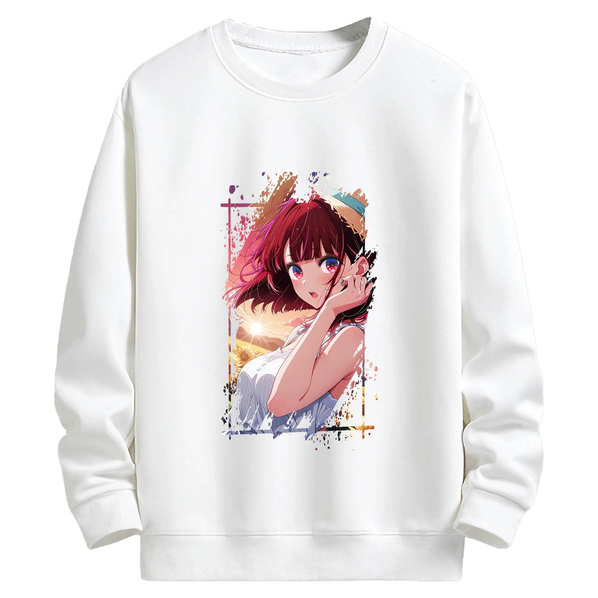 推しの子 グッズ,有馬かな - キッズ クルーネックスウェットシャツ ・ フロントプリント ・ 綿80％ ポリエステル20％ ・ 快適 通学 スポーツ 日常使い お散歩用