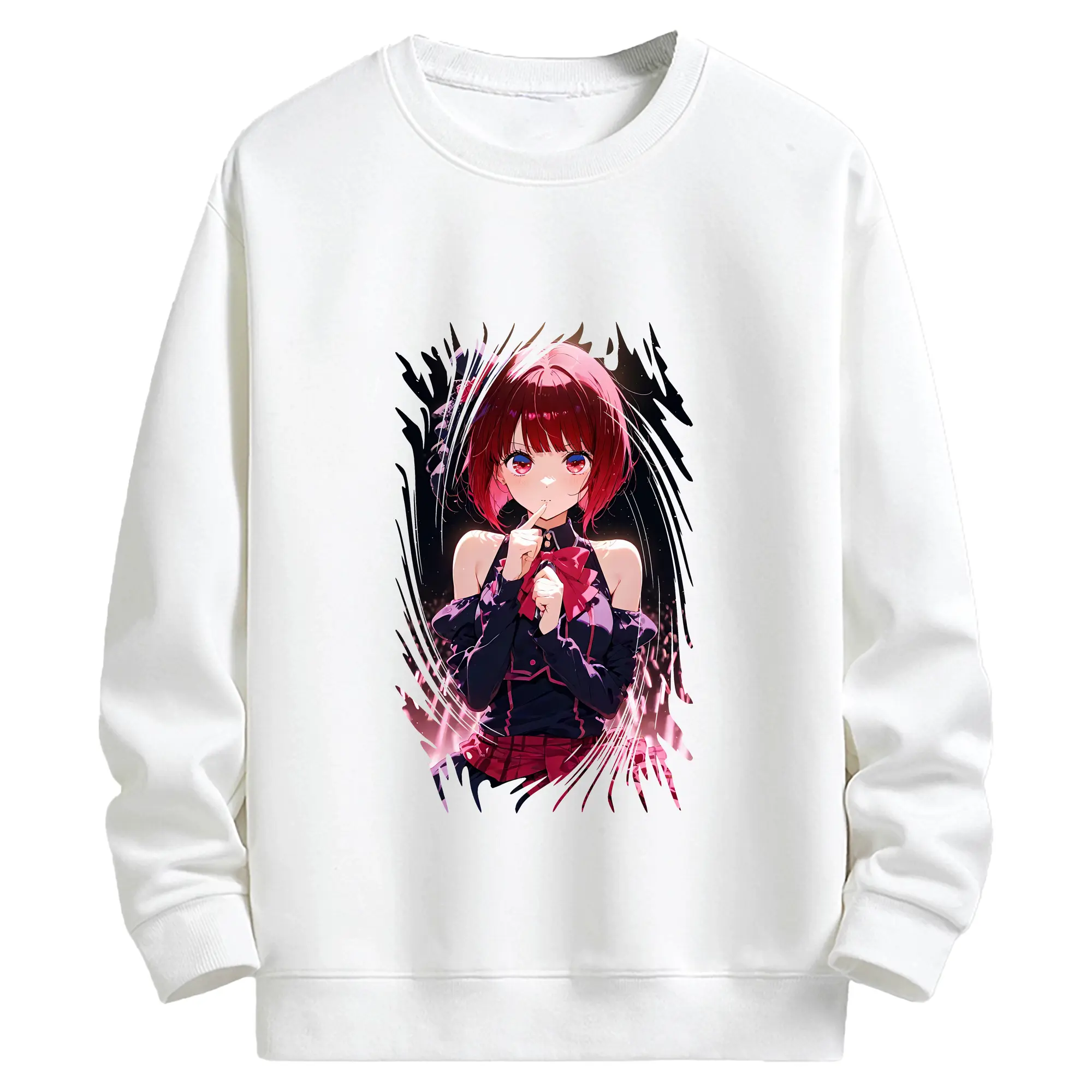 推しの子 グッズ,有馬かな - キッズ クルーネックスウェットシャツ ・ フロントプリント ・ 綿80％ ポリエステル20％ ・ 快適 通学 スポーツ 日常使い お散歩用