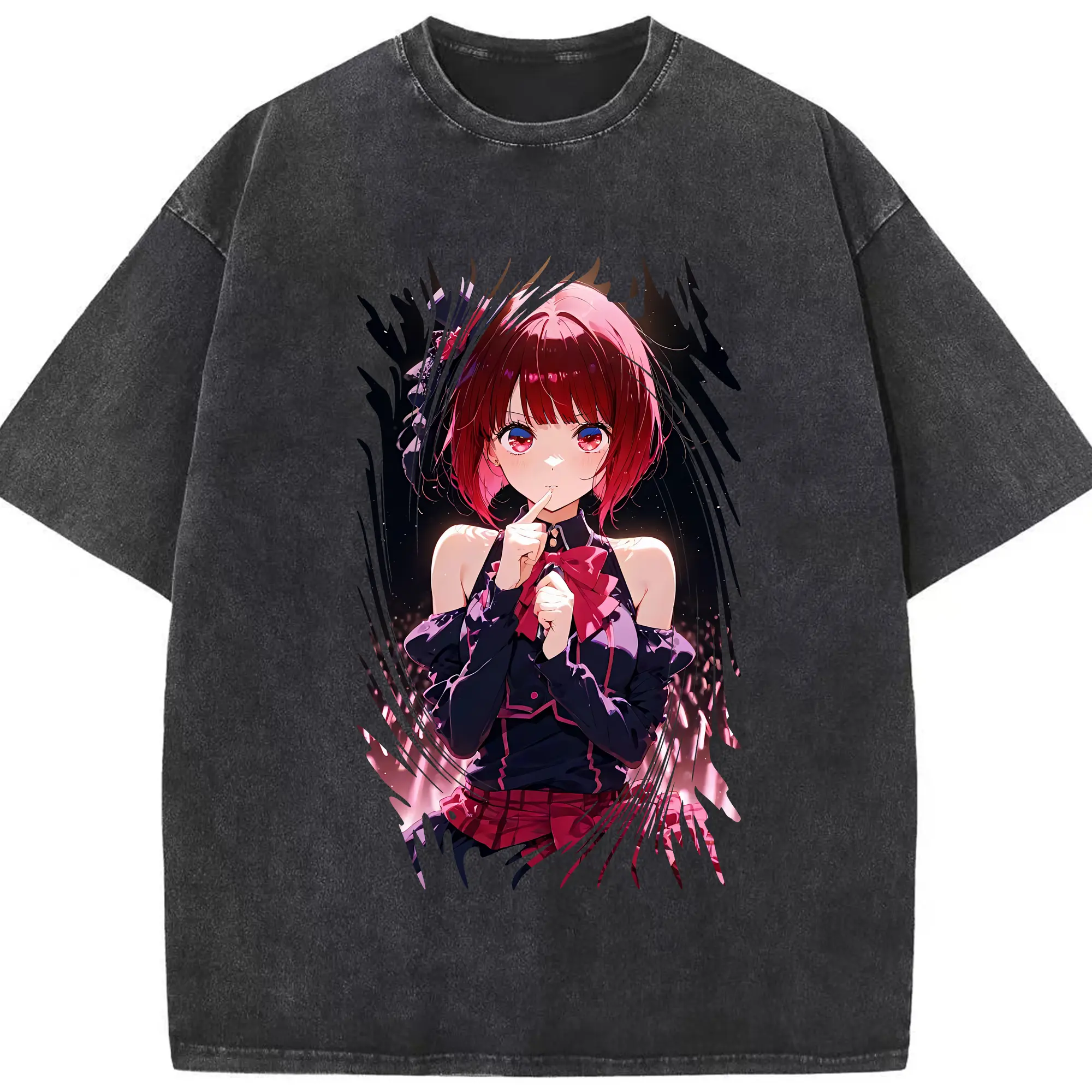 推しの子 グッズ,有馬かな - 綿100％ ヴィンテージ風 半袖Tシャツ ・ フロントプリント ・ 柔らか肌触り ・ 通気性 快適 ・ スポーツ カジュアル 外出用