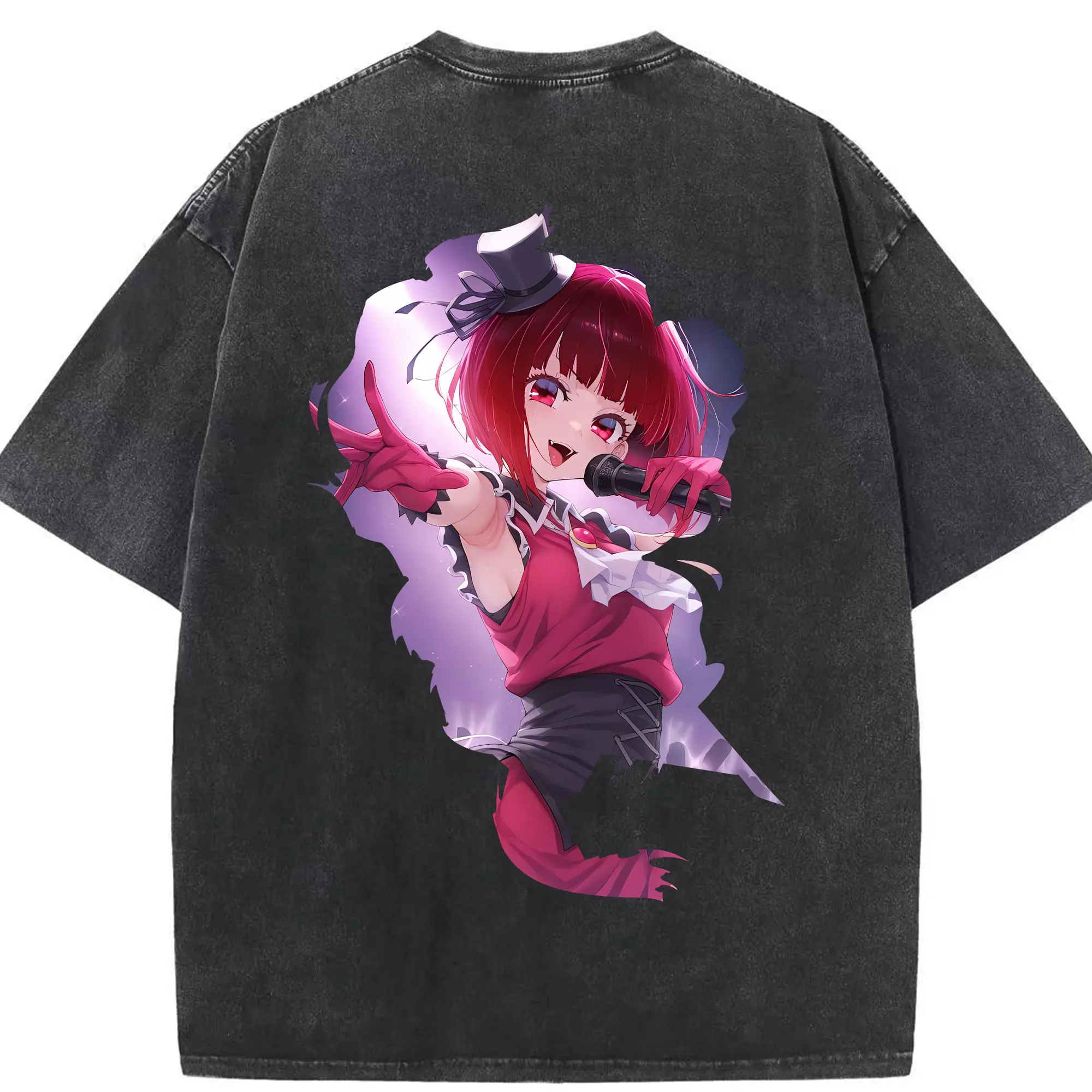 推しの子 グッズ,有馬かな - 綿100％ ヴィンテージ風 半袖Tシャツ ・ 背面プリント ・ 柔らか肌触り ・ 通気性 快適 ・ スポーツ カジュアル 外出用