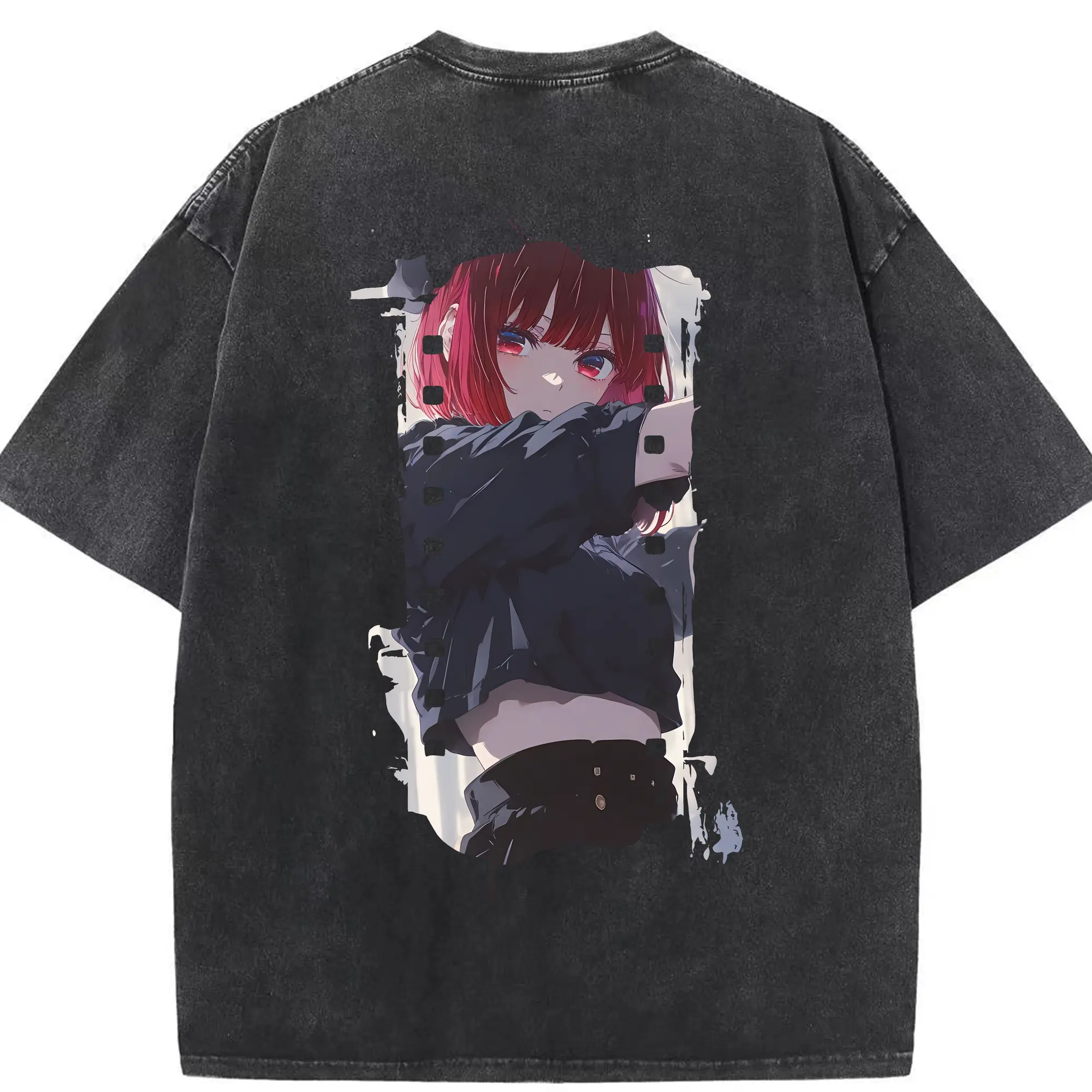 推しの子 グッズ,有馬かな - 綿100％ ヴィンテージ風 半袖Tシャツ ・ 背面プリント ・ 柔らか肌触り ・ 通気性 快適 ・ スポーツ カジュアル 外出用