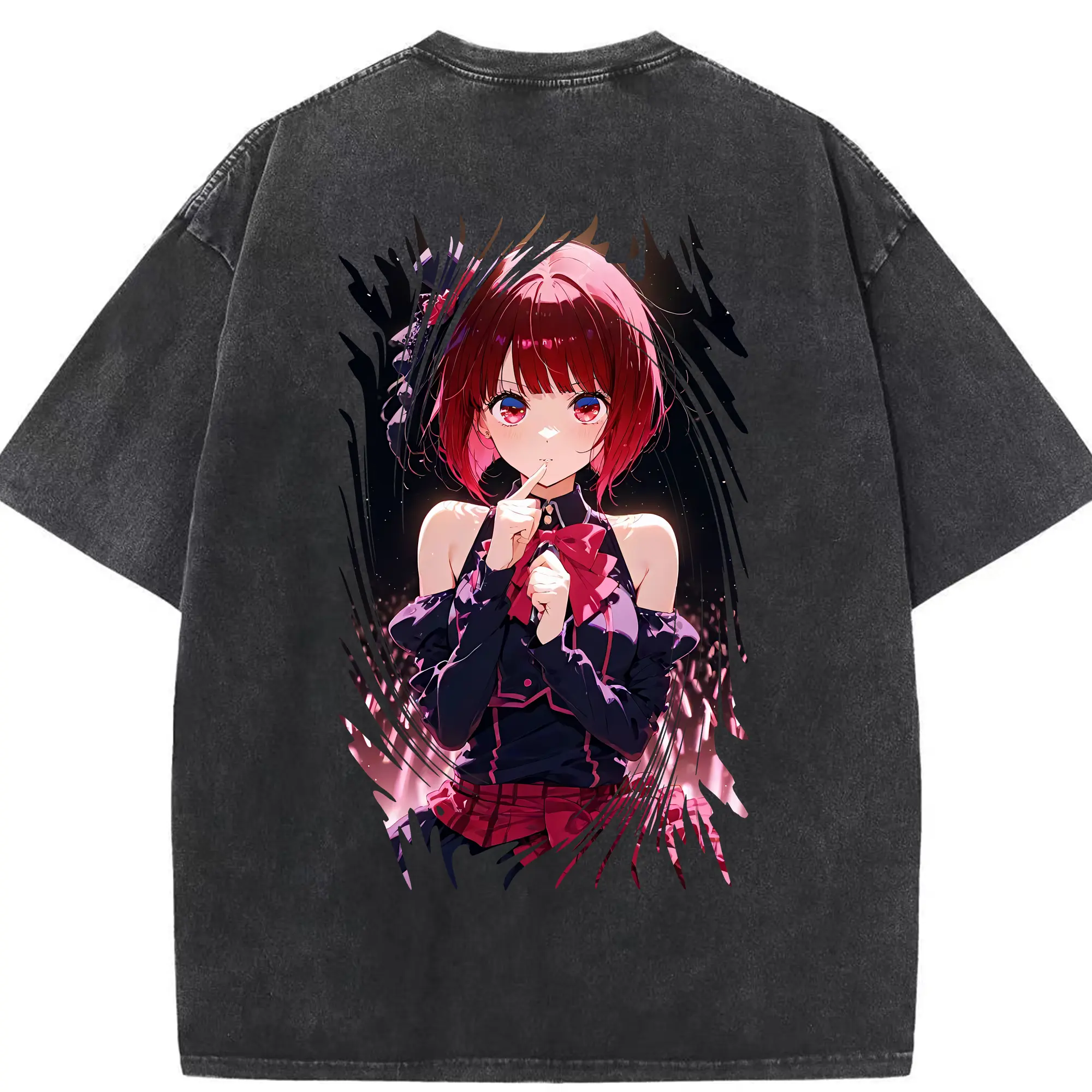 推しの子 グッズ,有馬かな - 綿100％ ヴィンテージ風 半袖Tシャツ ・ 背面プリント ・ 柔らか肌触り ・ 通気性 快適 ・ スポーツ カジュアル 外出用