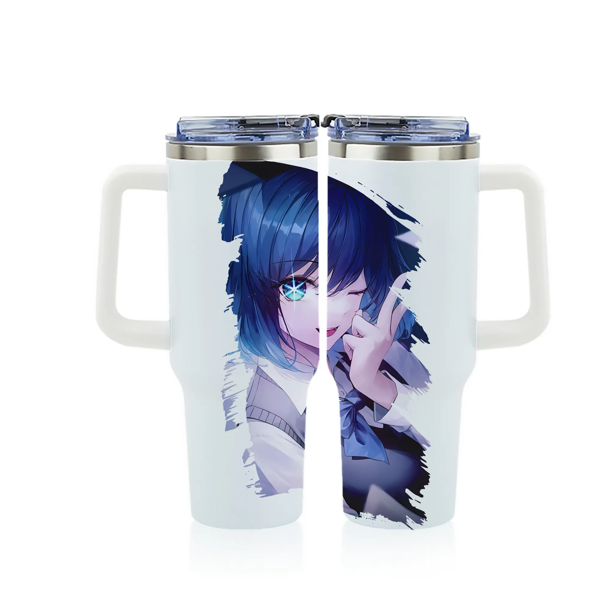 推しの子 グッズ,黒川あかね - 1200mL フルプリント車用タンブラー ・ 304ステンレス 内側 ・ 201ステンレス 外側 ・ 保温 保冷 ・ 通勤 ドライブ アウトドア用