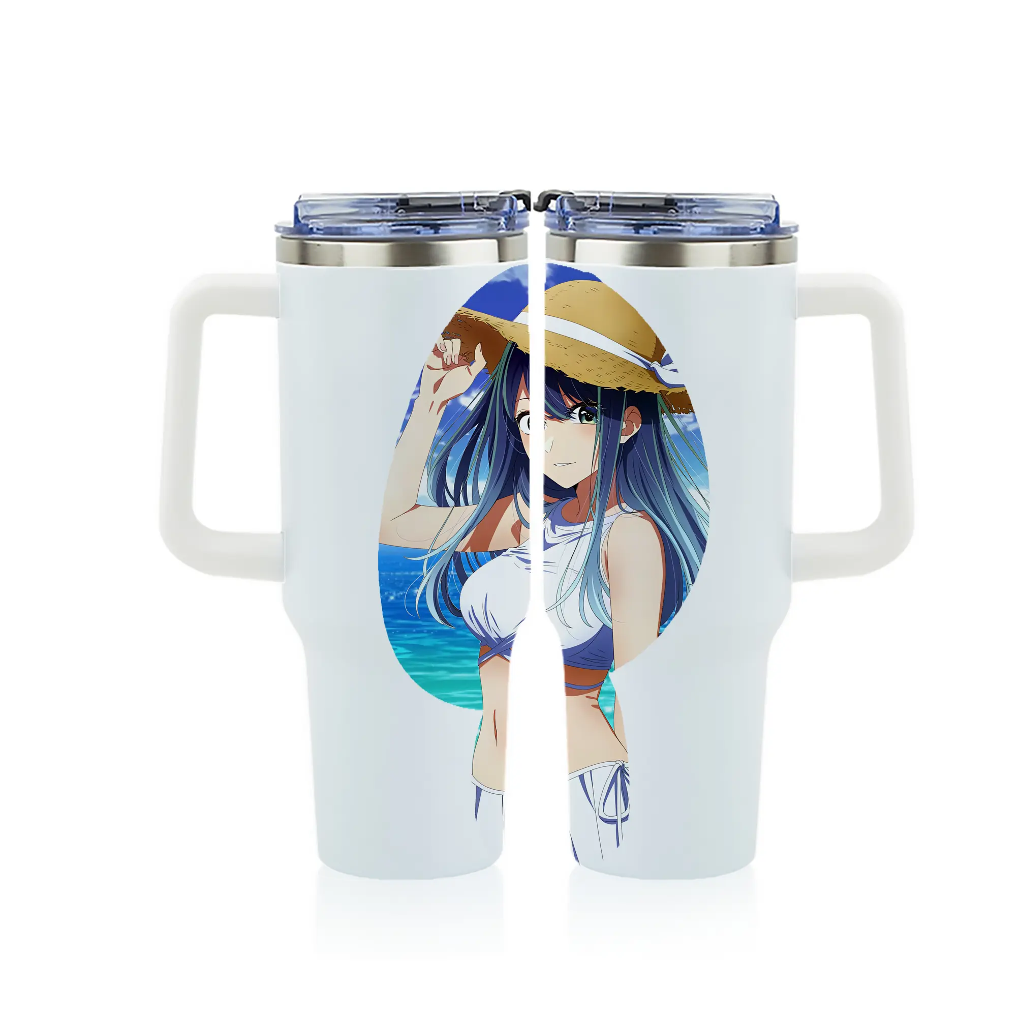 推しの子 グッズ,黒川あかね - 1200mL フルプリント車用タンブラー ・ 304ステンレス 内側 ・ 201ステンレス 外側 ・ 保温 保冷 ・ 通勤 ドライブ アウトドア用